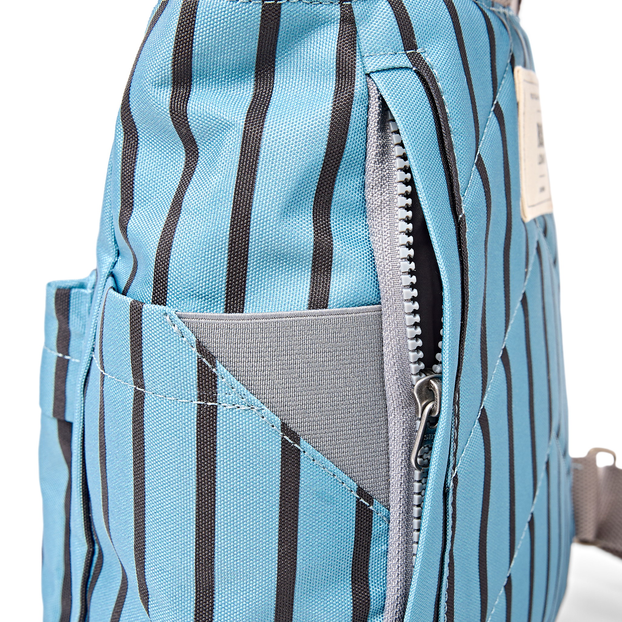 Roka London Canfield Roll Top ryggsekk Blue Stripe Medium