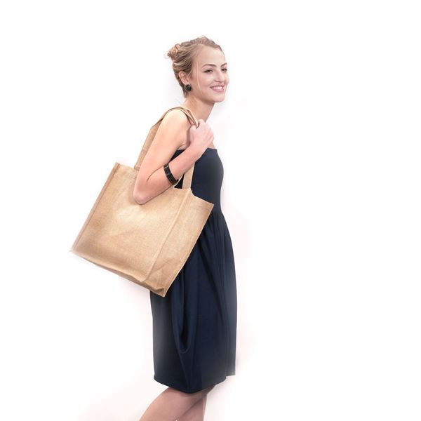 Shugon Chennai 1107 shopper natur i jute med korte håndtak