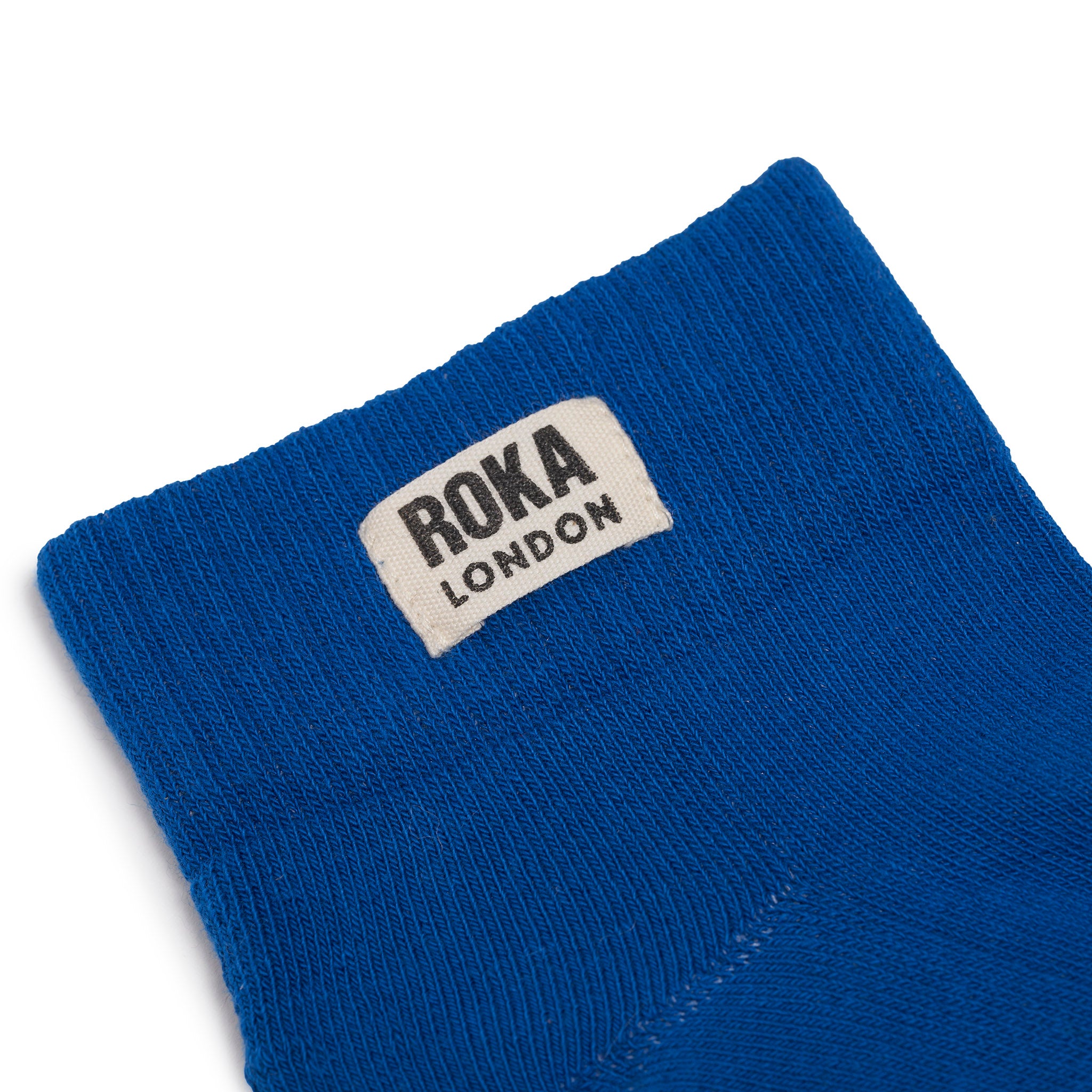 Roka London Wembley ankelsokker bright blue 36-42 økologisk bomull