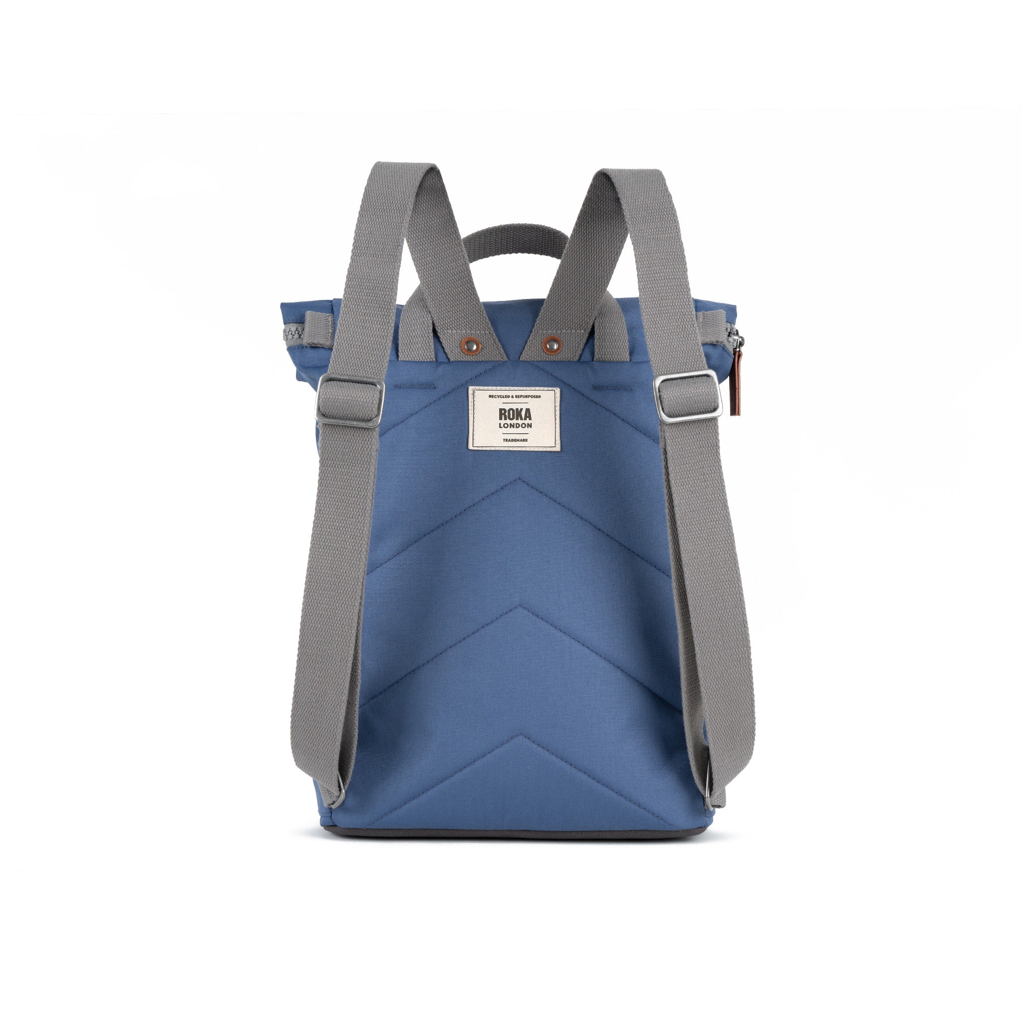 Roka London Finchley ryggsekk Medium Burnt Blue roll-top