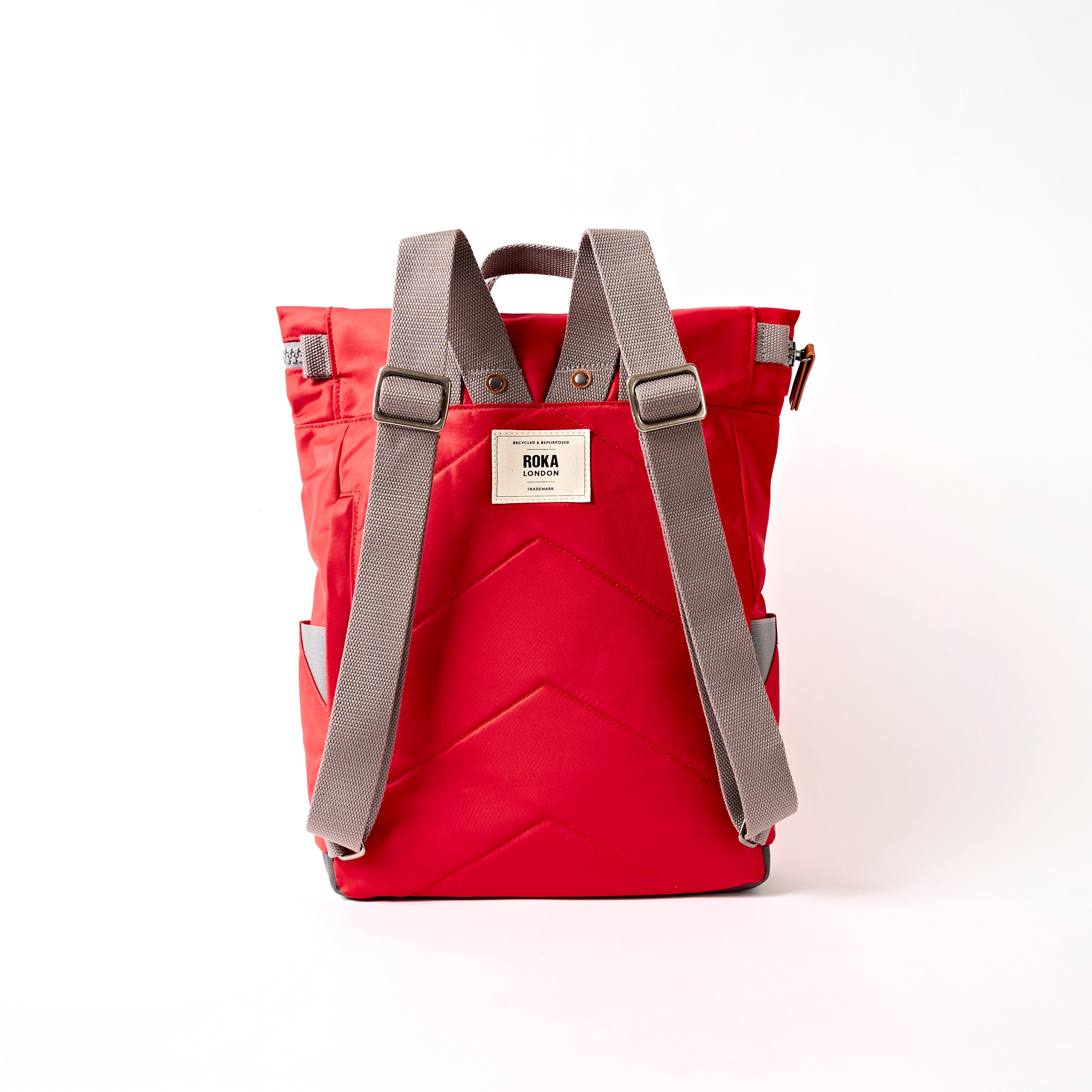 Roka London Canfield ryggsekk Small Scarlet roll-top 9,8 liter