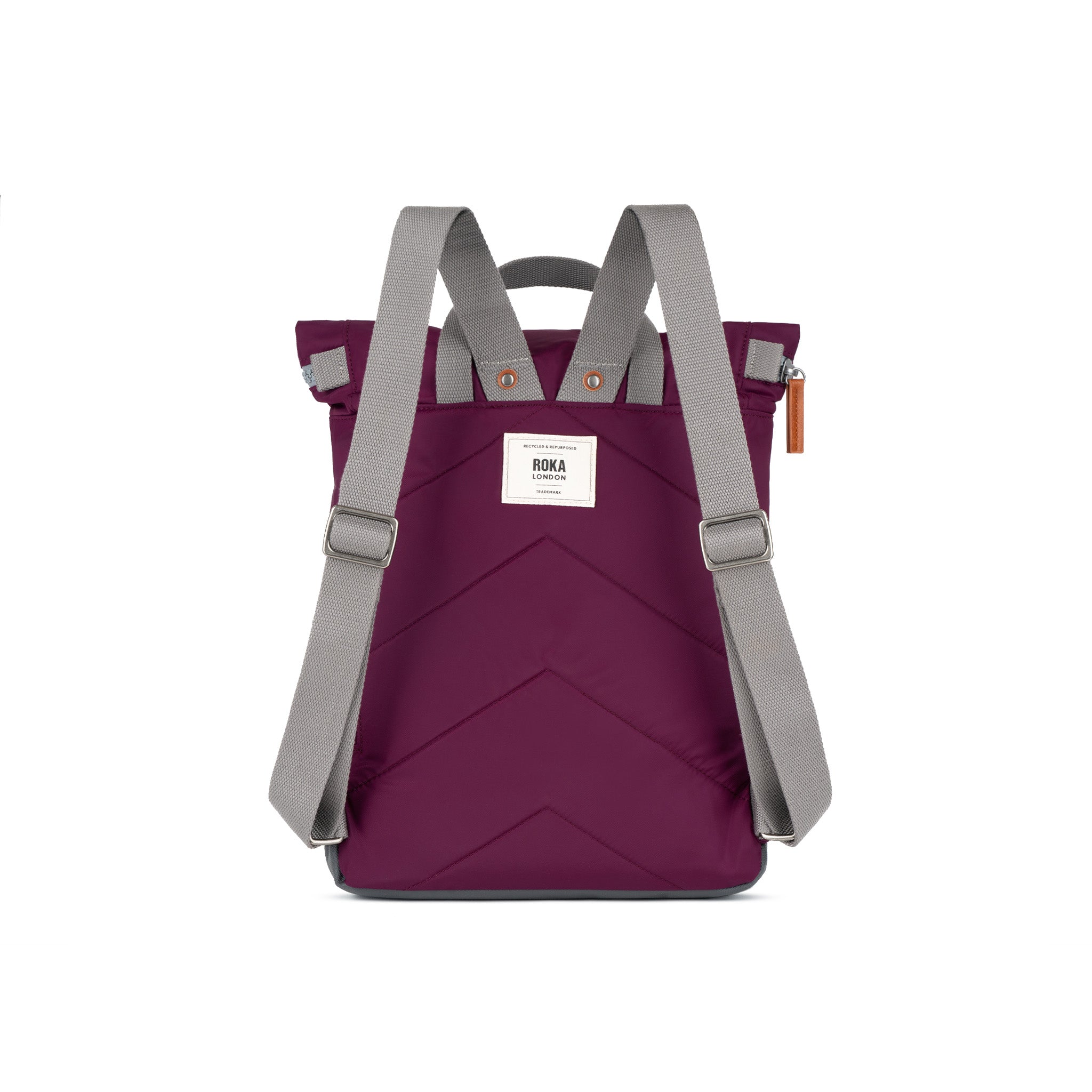 Roka London Canfield ryggsekk royal burgundy rulletopp