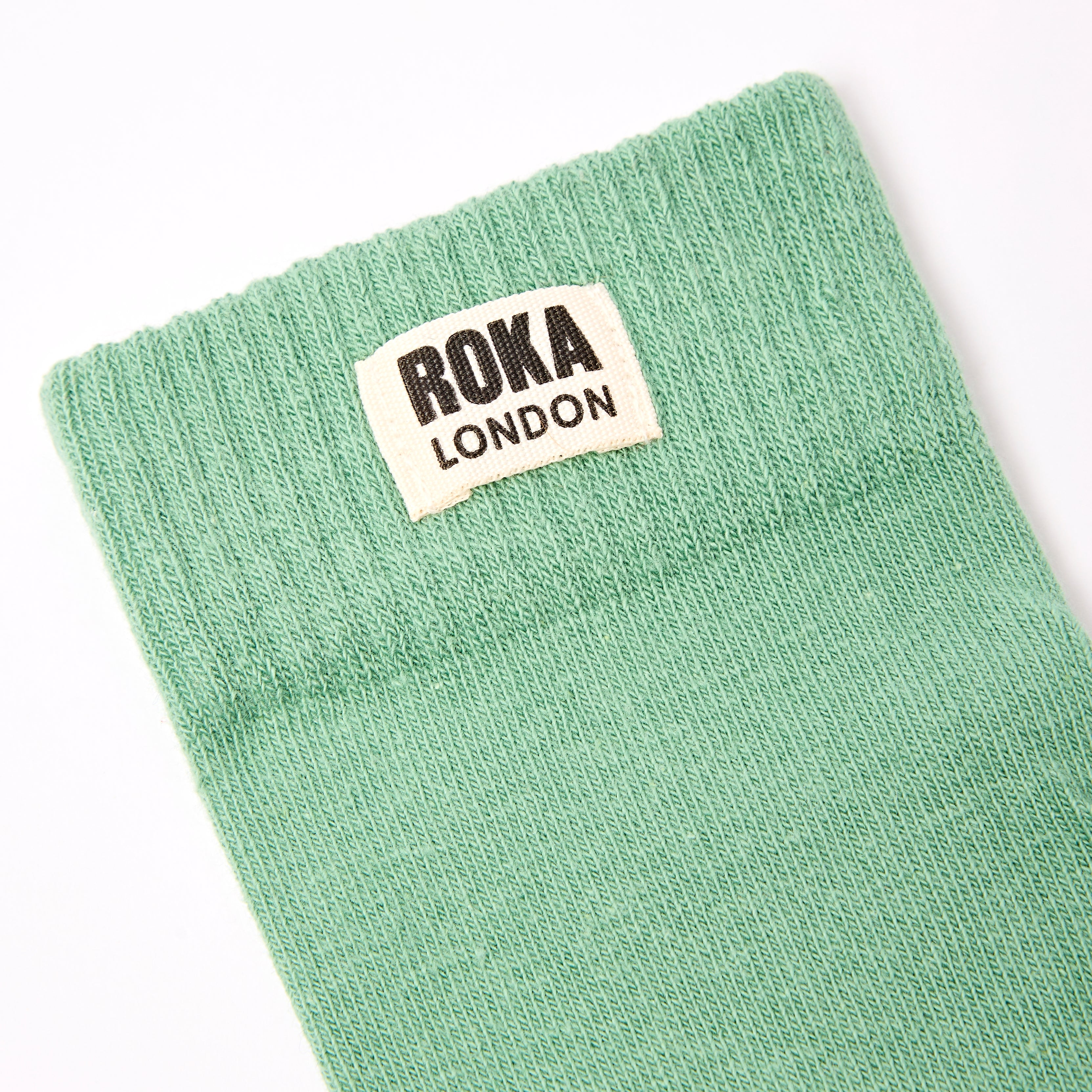 Roka London Wimbledon crew sokker matcha økologisk bomull