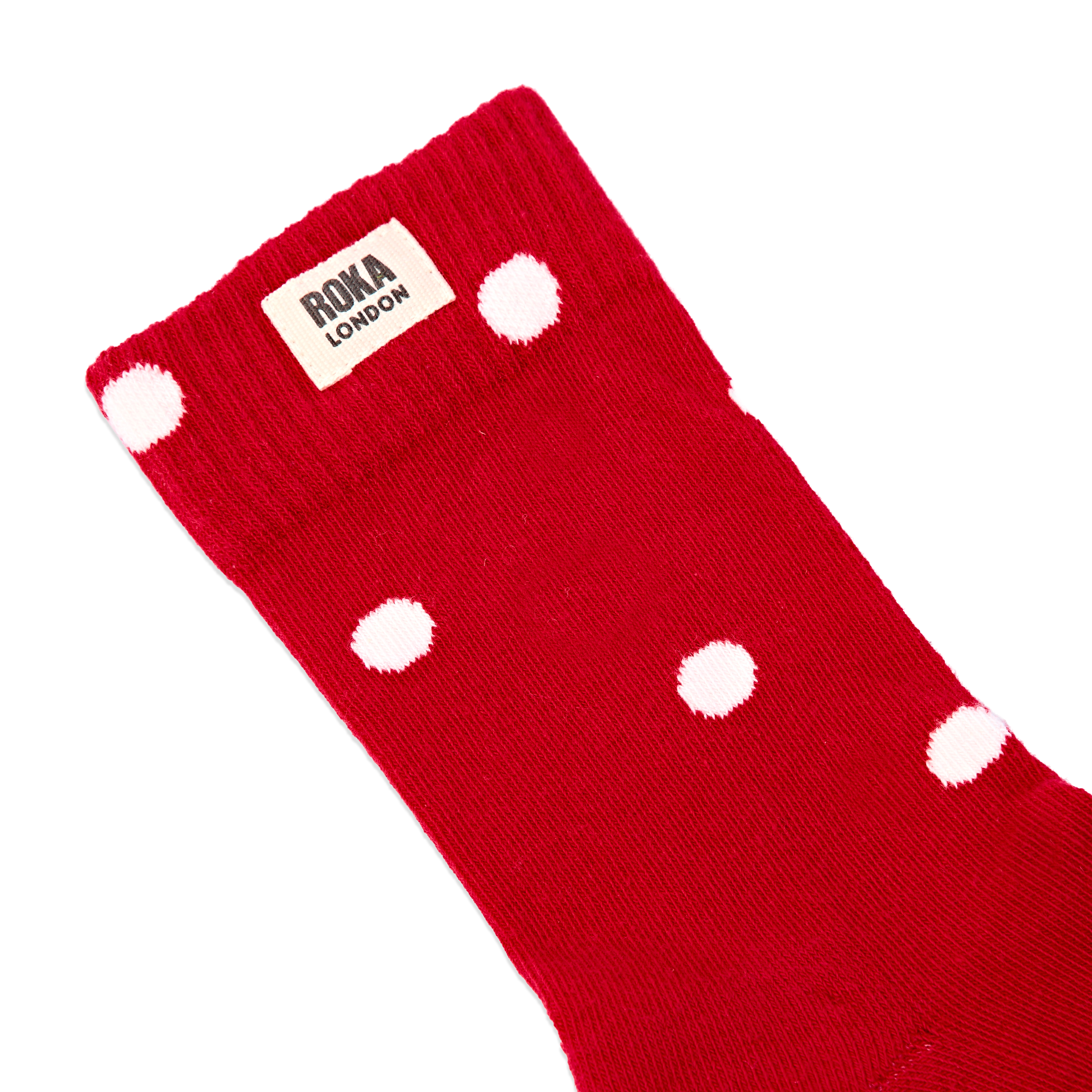 Roka London Wimbledon Crew sokker Scarlet Dot dame organic cotton