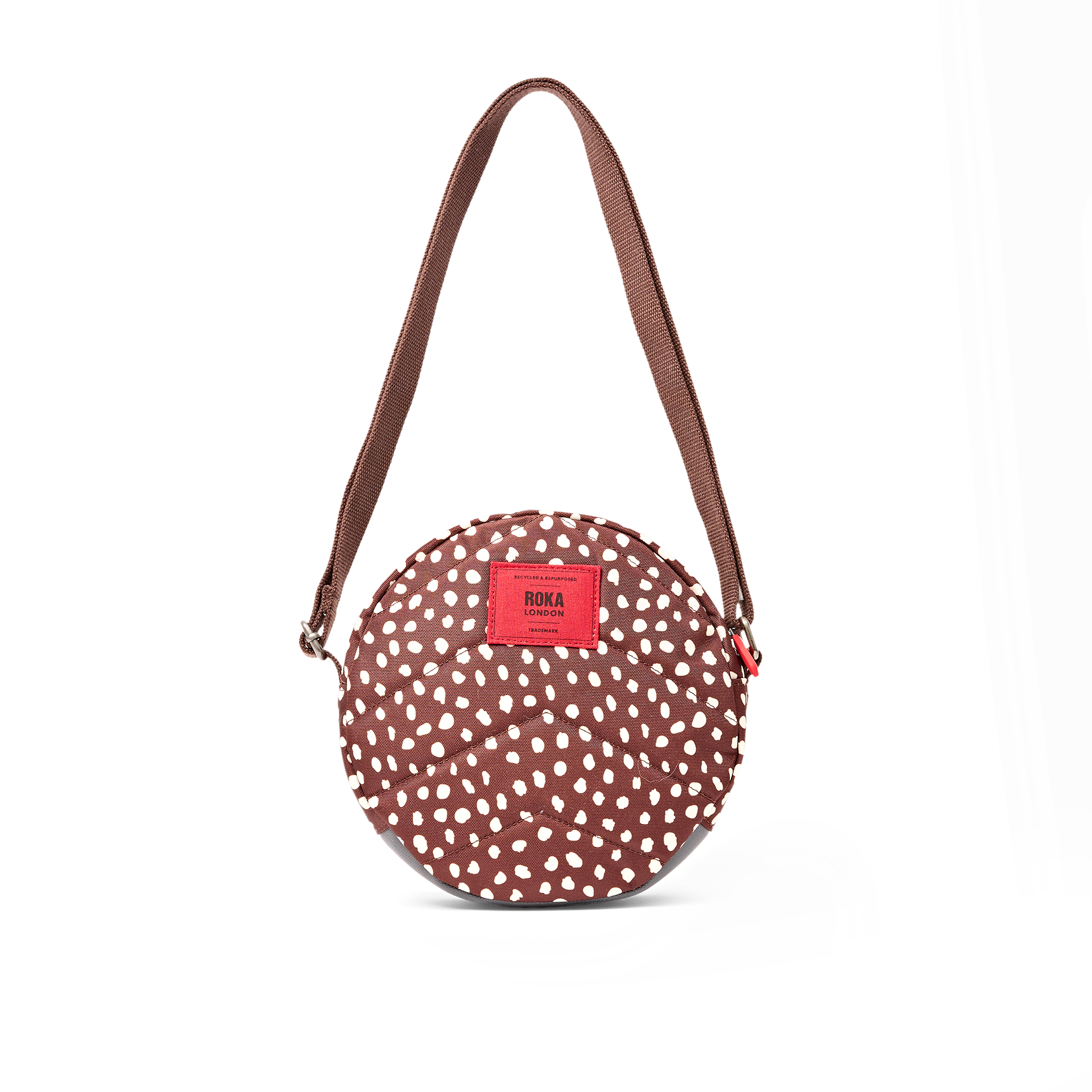Roka London Paddington skulderveske Small Brown Dot 4,1 liter
