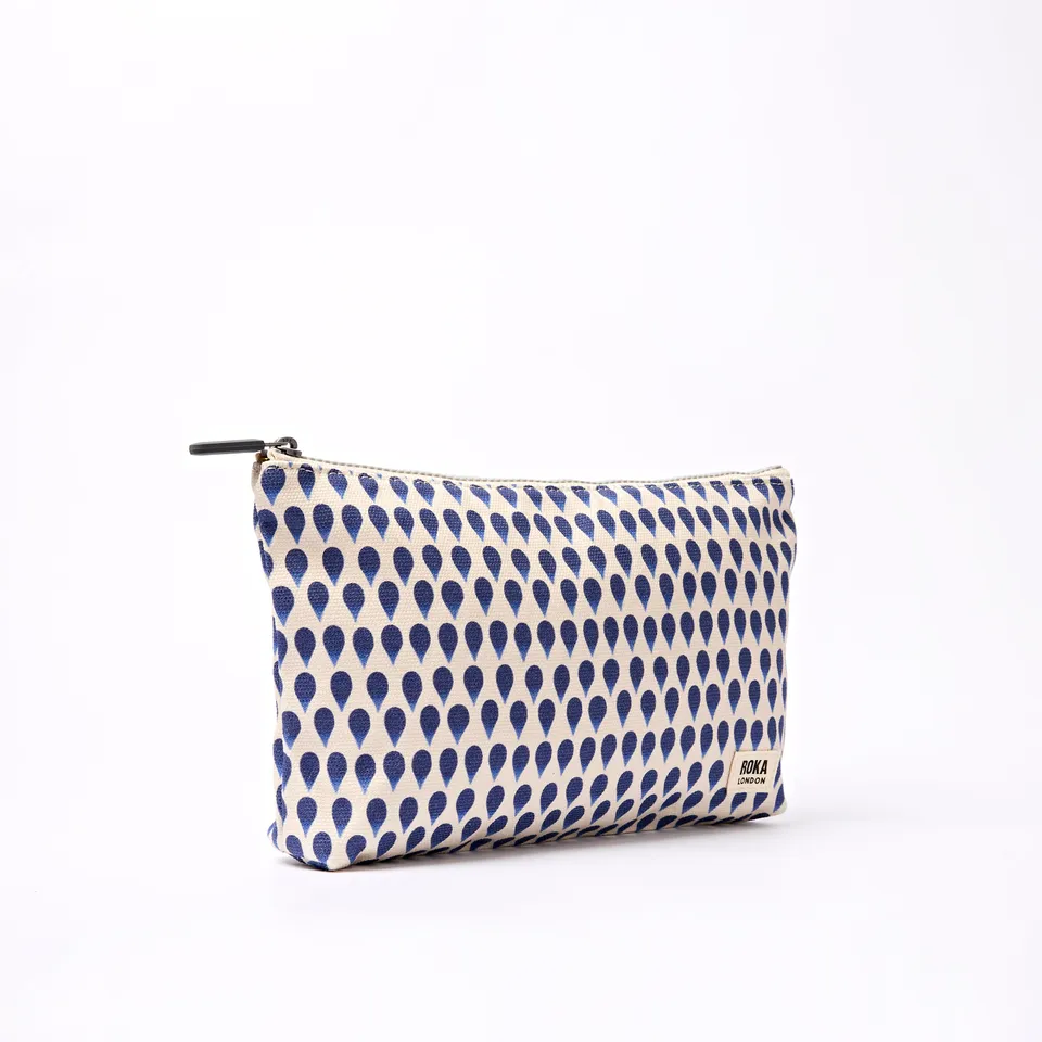 Roka London Maida Vale pouch Small Denim Rain 1,2 liter