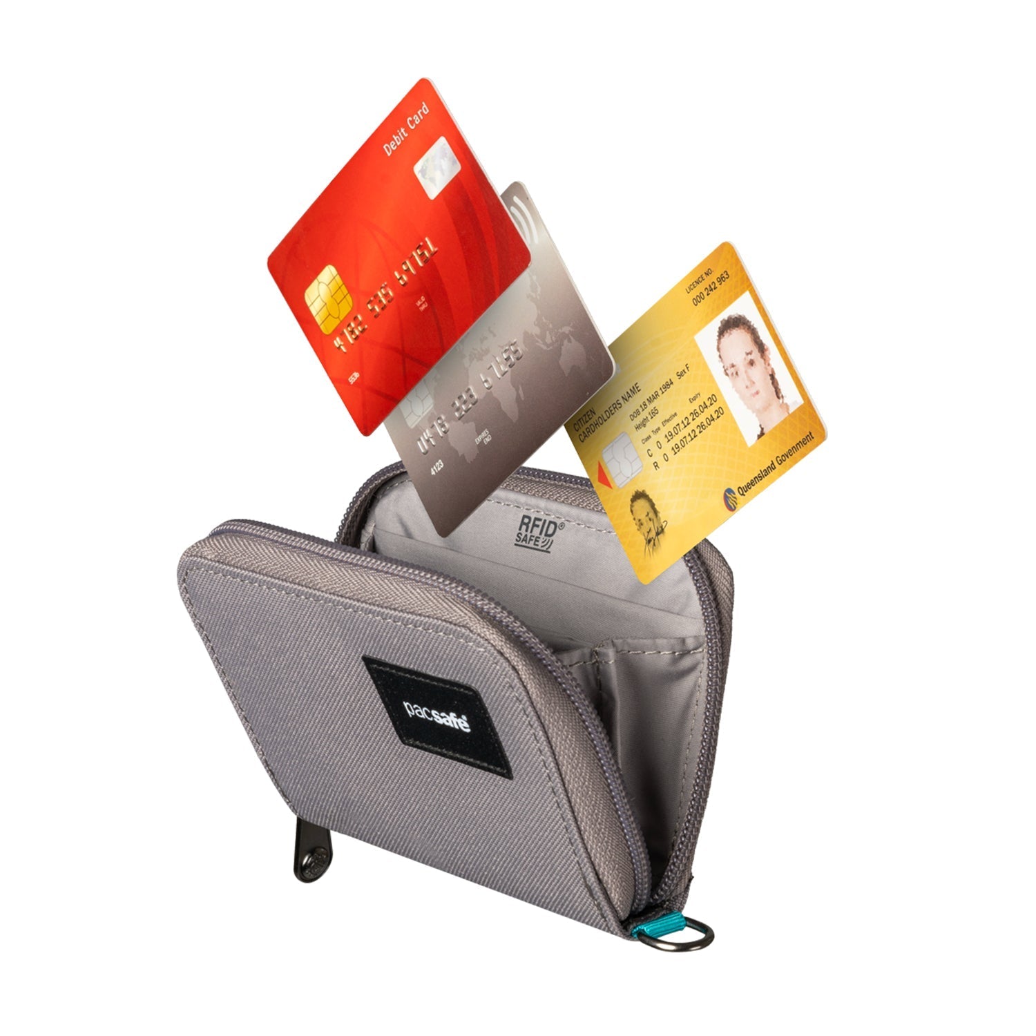 Pacsafe RFIDsafe kortholder RFID kystblå