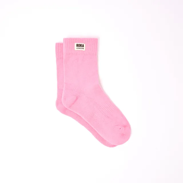 Roka London Wimbledon crewsokker pink carnation