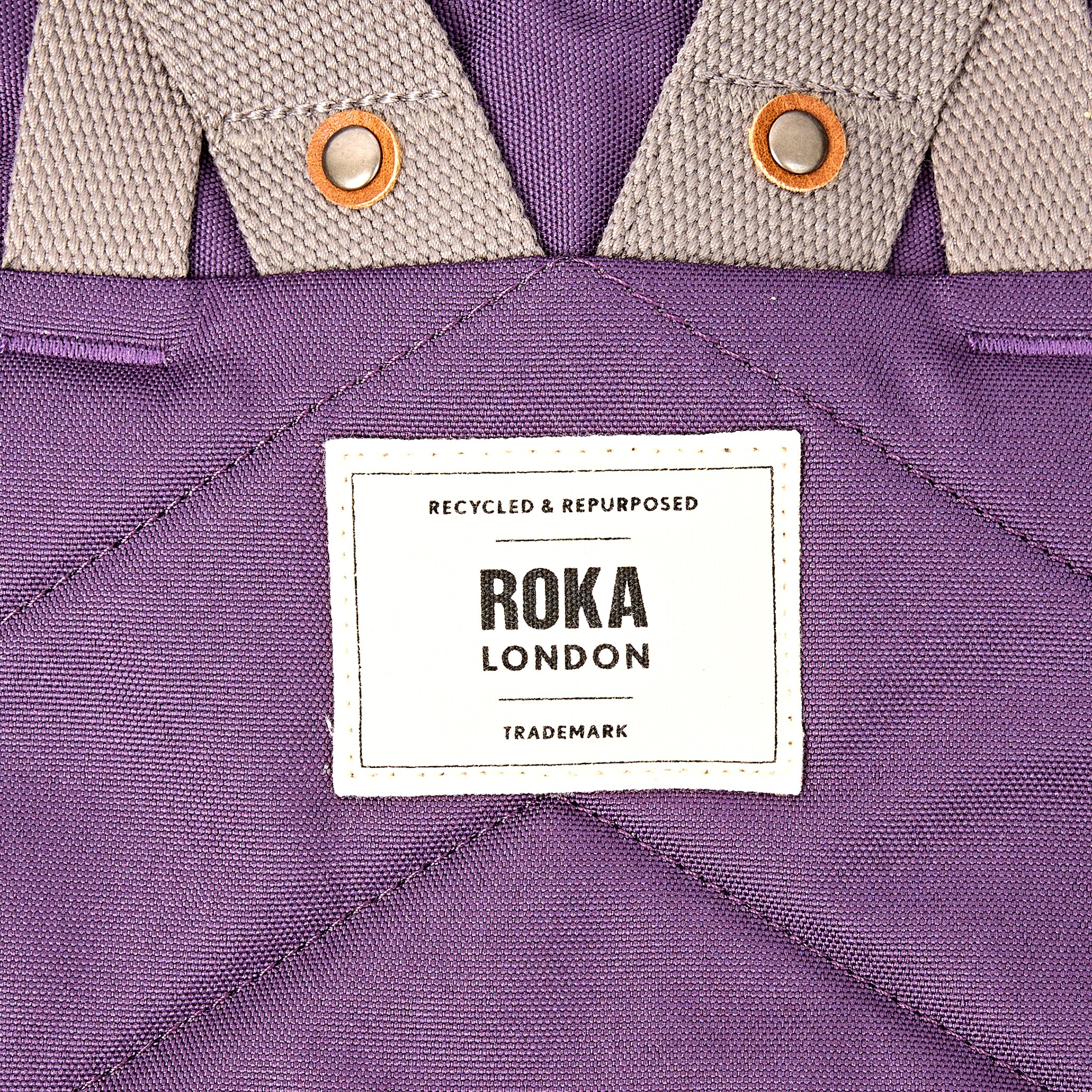 Roka London Finchley ryggsekk Deep Grape roll-top laptop