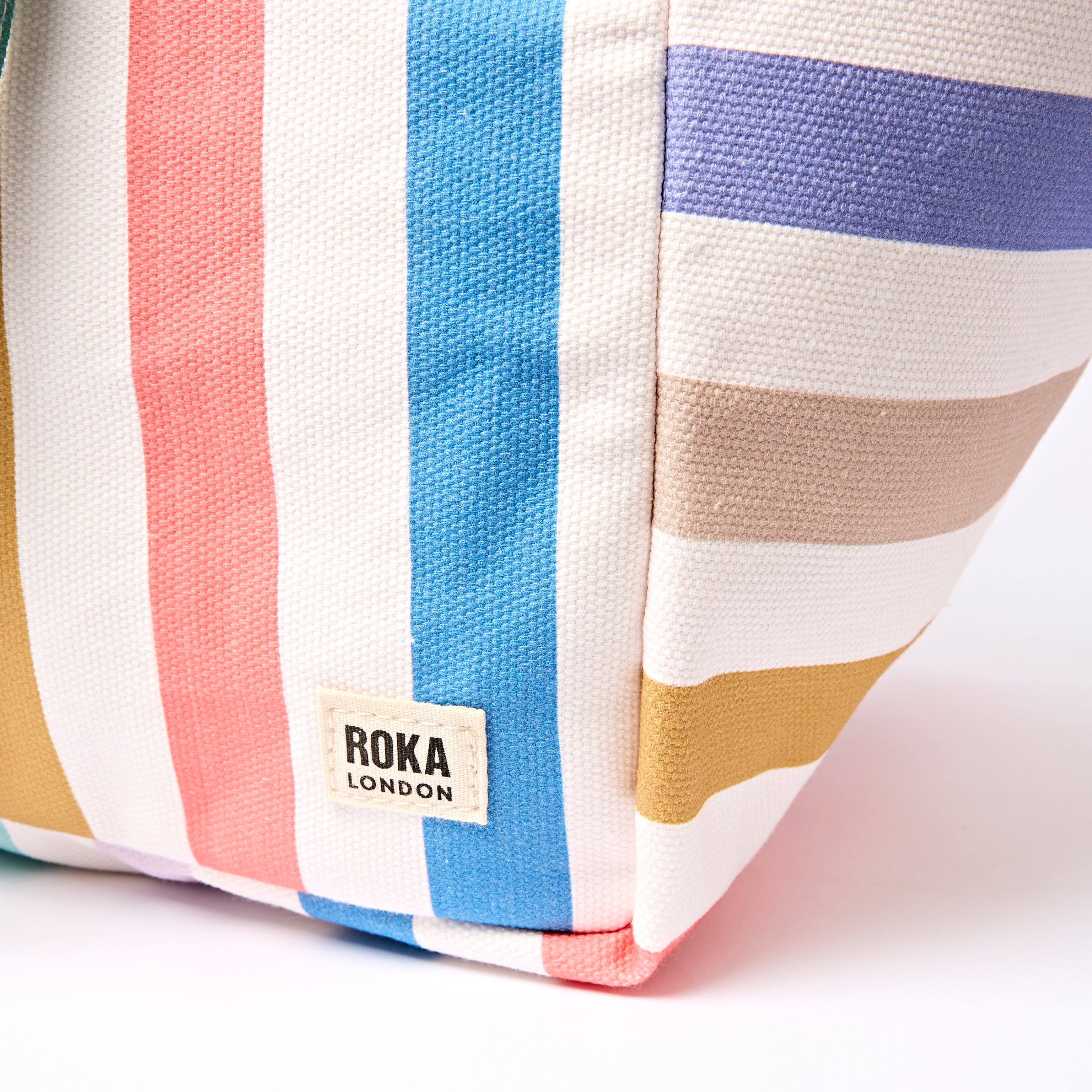 Roka London Marylebone Pastel Stripe tote Large 43,4L