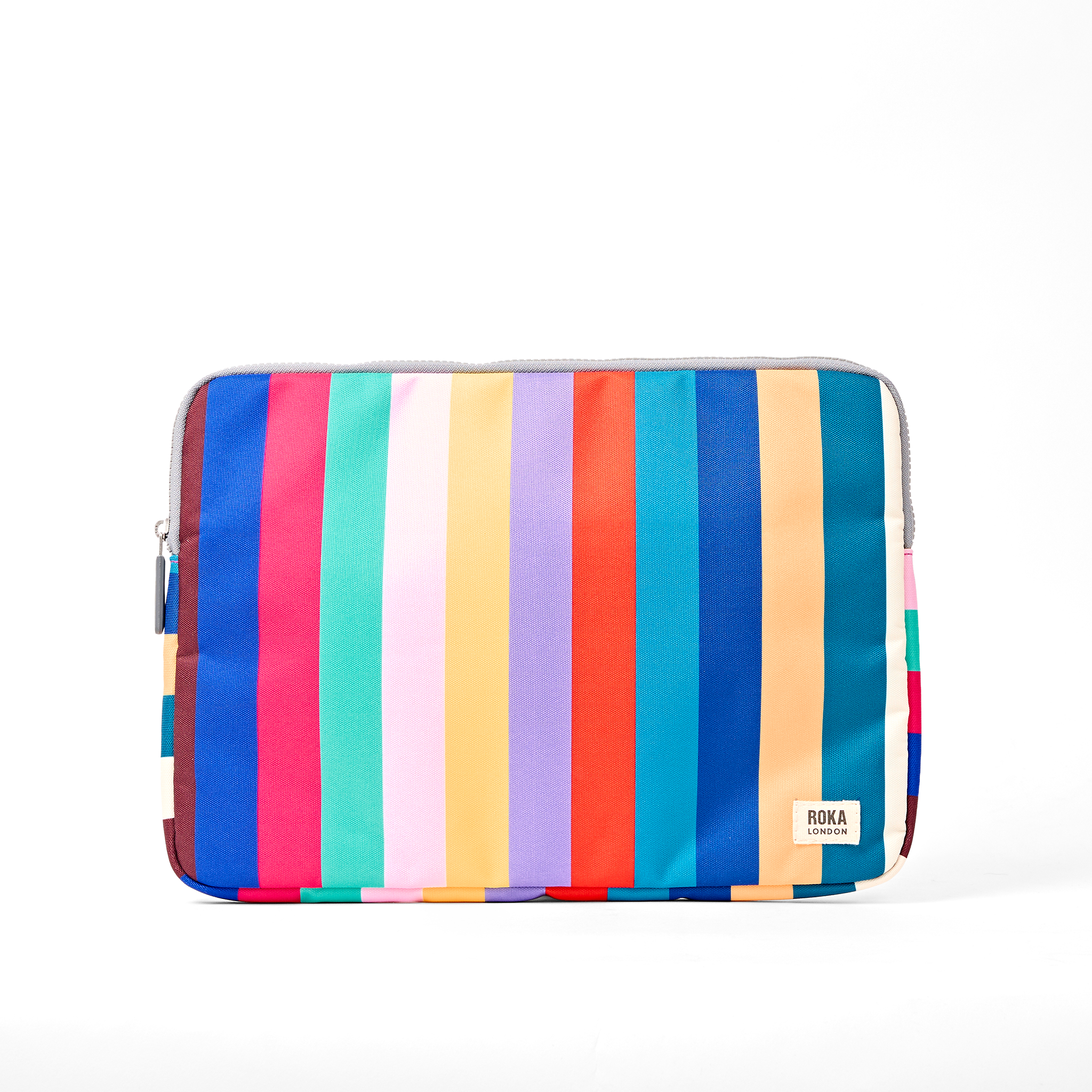 Roka London Brick Lane Wide Multi Stripe laptopsleeve 14" vanntett