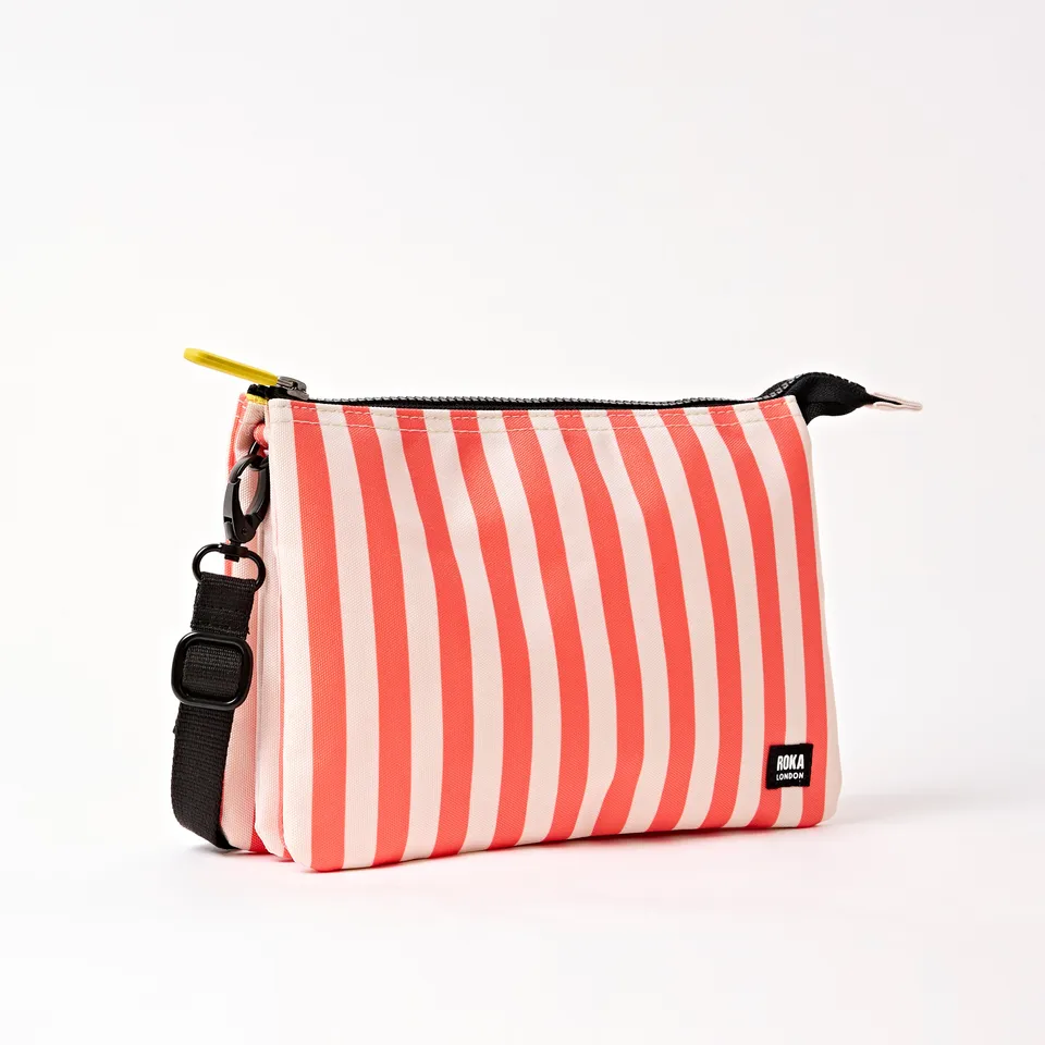 Roka London Carnaby XL lommebokveske Coral Stripe 0,5 liter