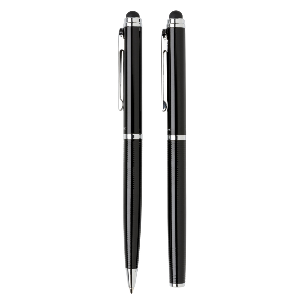 Swiss Peak Deluxe pennsett svart med stylus