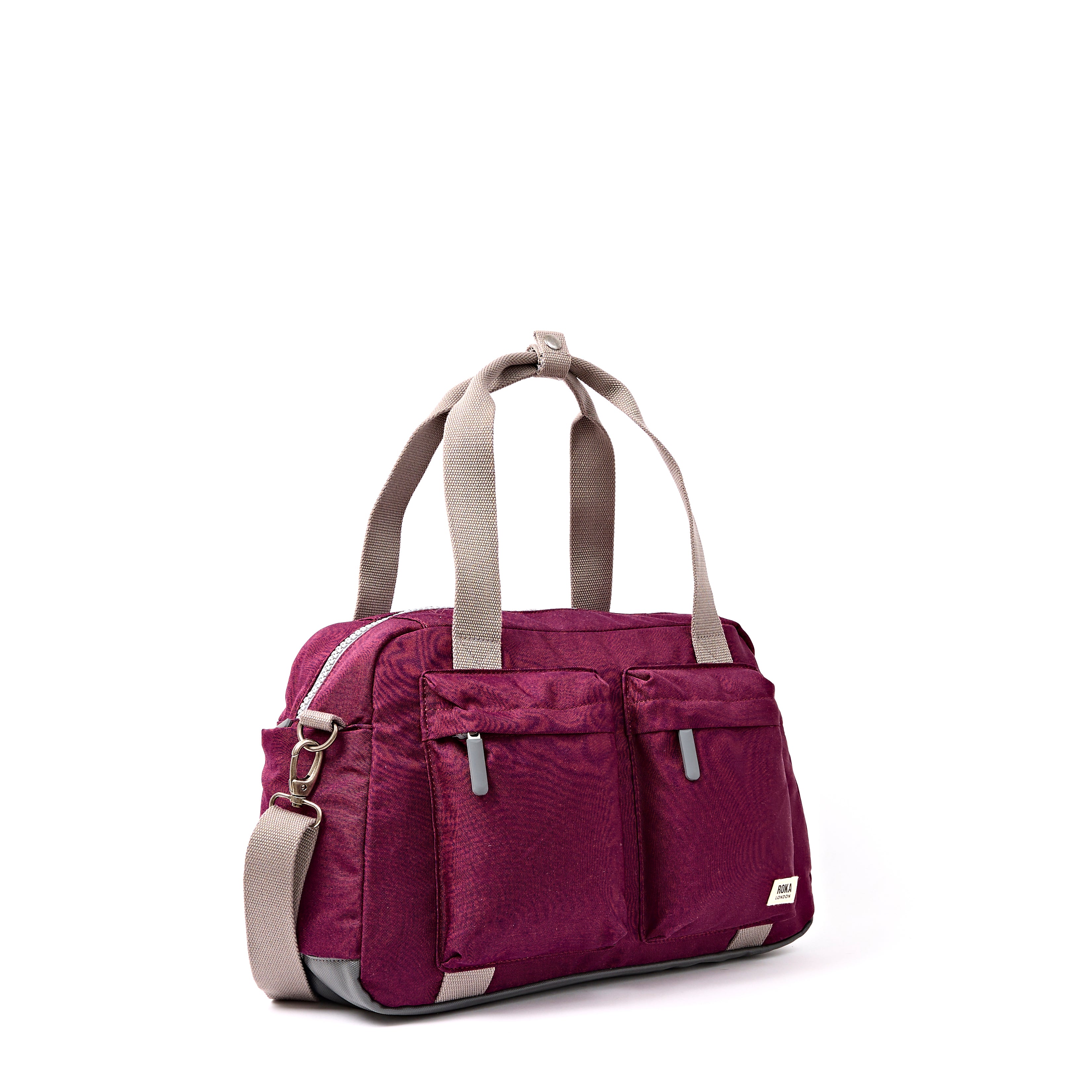 Roka London Gatwick Small duffelbag cherry håndbagasje