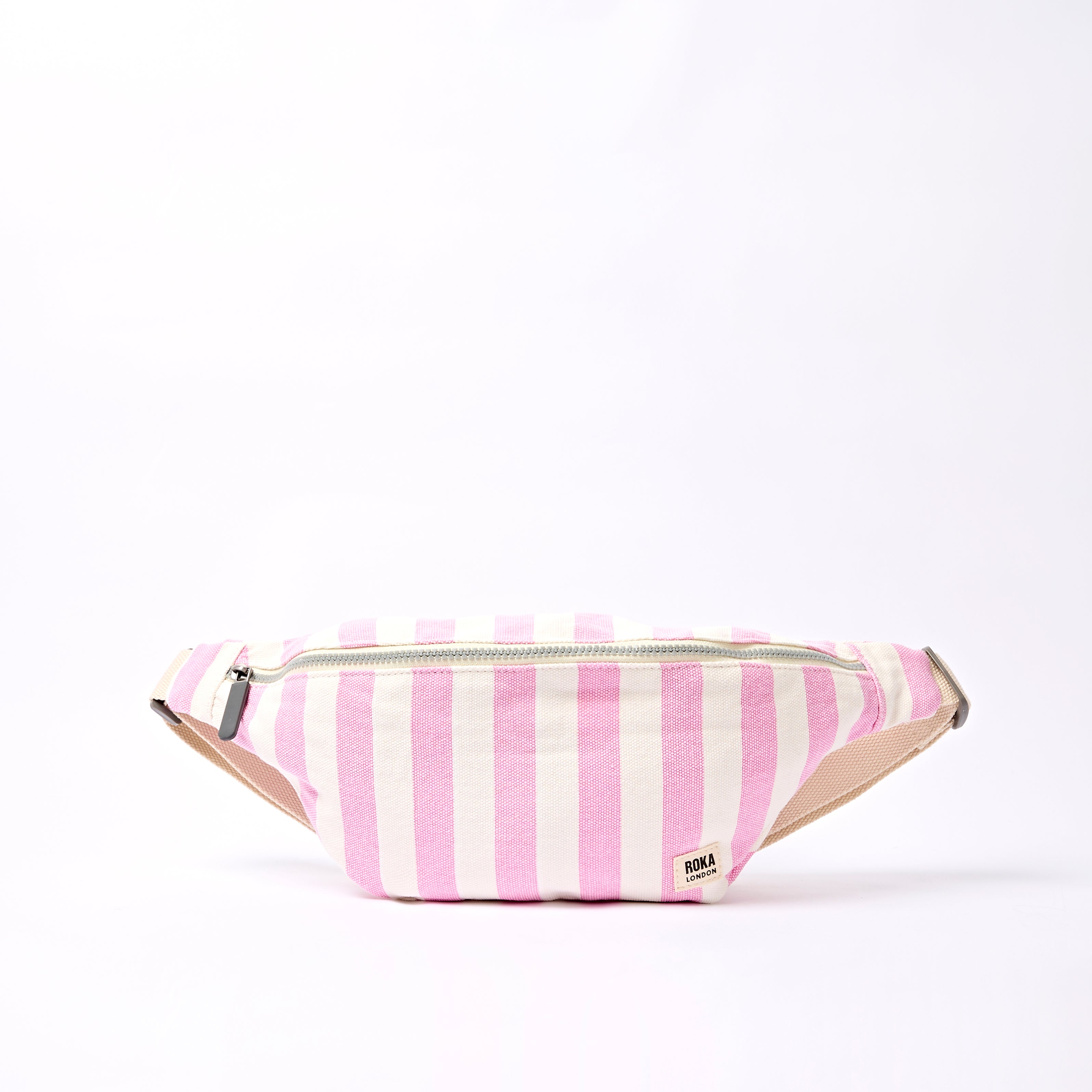 Roka London Mill Hill crossbody rumpetaske Sherbet Stripe small