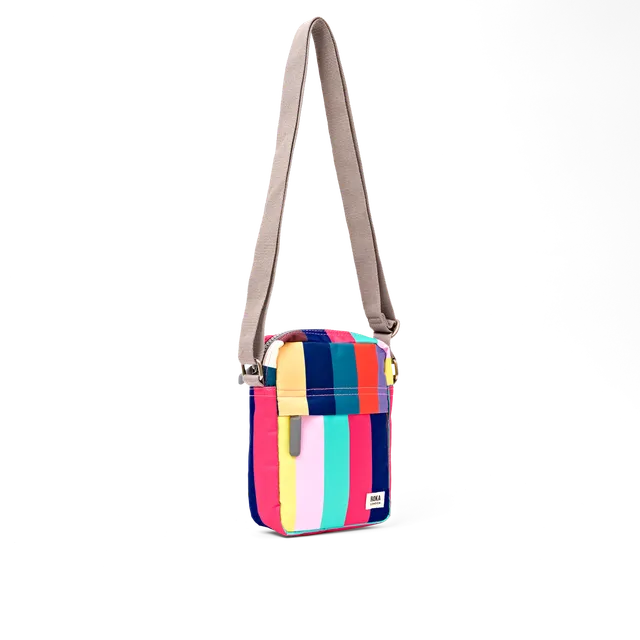 Roka London Bond Pocket crossbody wide multi stripe 1,5 L