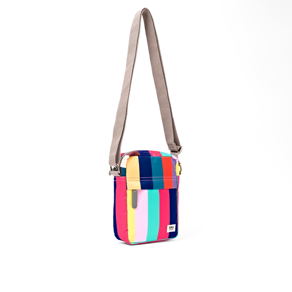 Roka London Bond Pocket crossbody wide multi stripe 1,5 L