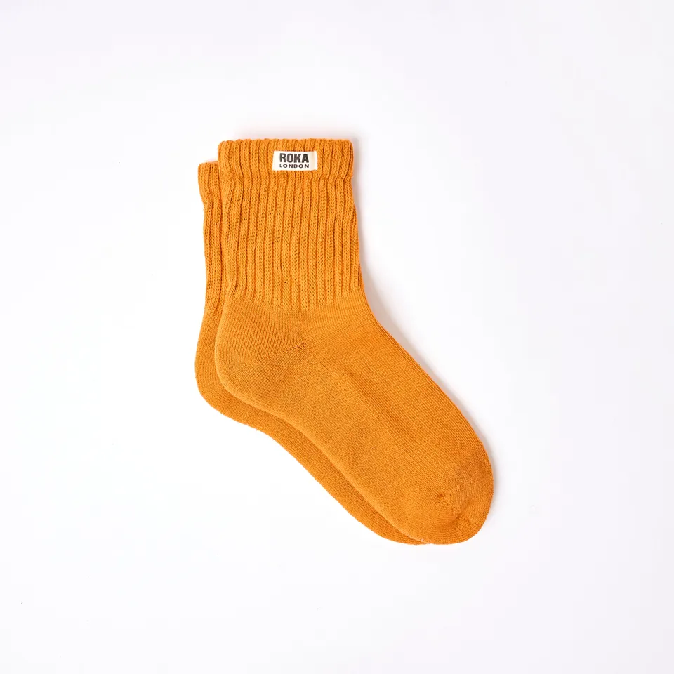 Roka London Windsor sokker dame Burnt Orange crew