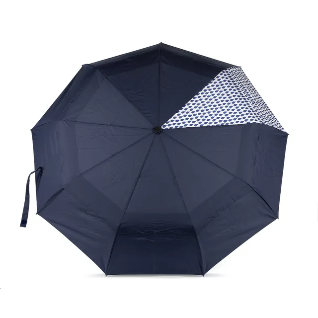 Roka London Waterloo Medium paraply denim rain vindtett