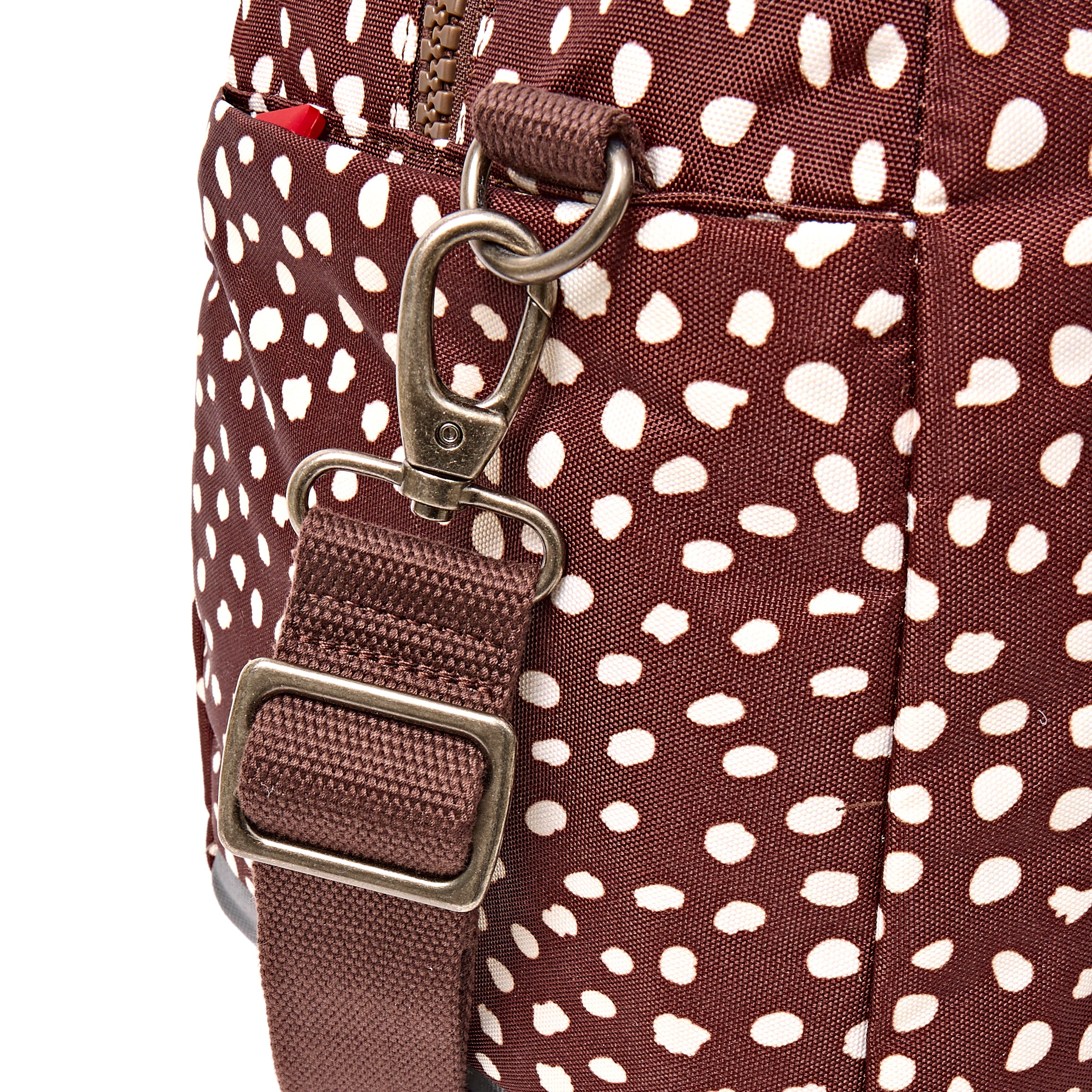 Roka London Gatwick duffelbag brown dot small vanntett