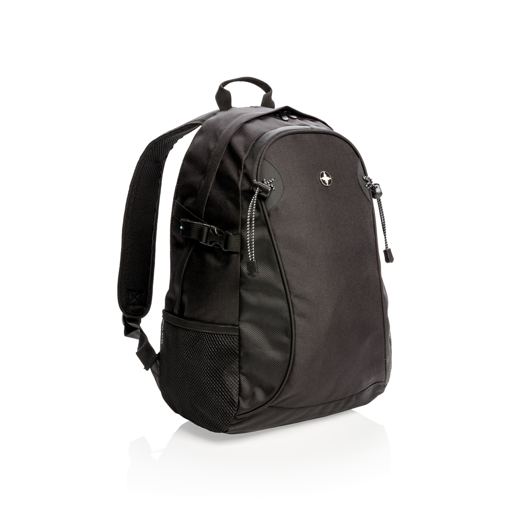 Swiss Peak friluftssekk ryggsekk svart polyester
