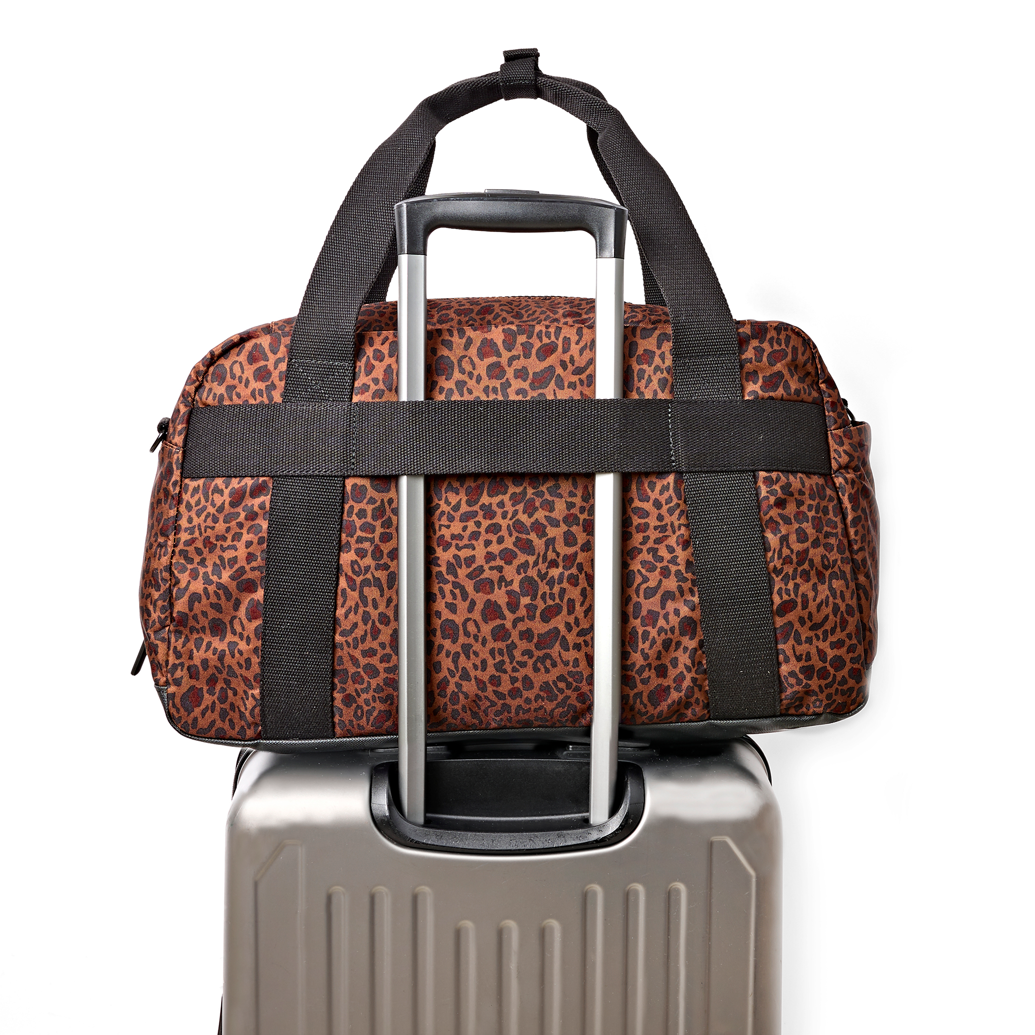Roka London Gatwick Medium duffel corn mini leopard kabin
