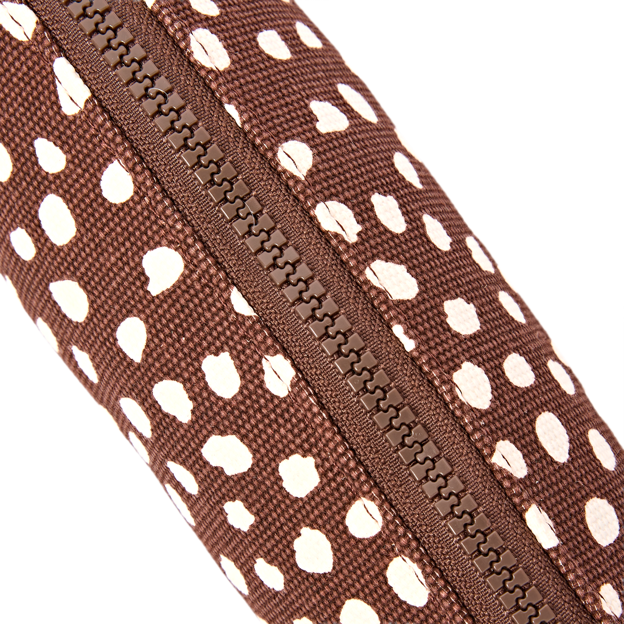 Roka London Tate Pouch pennal brun prikket Small