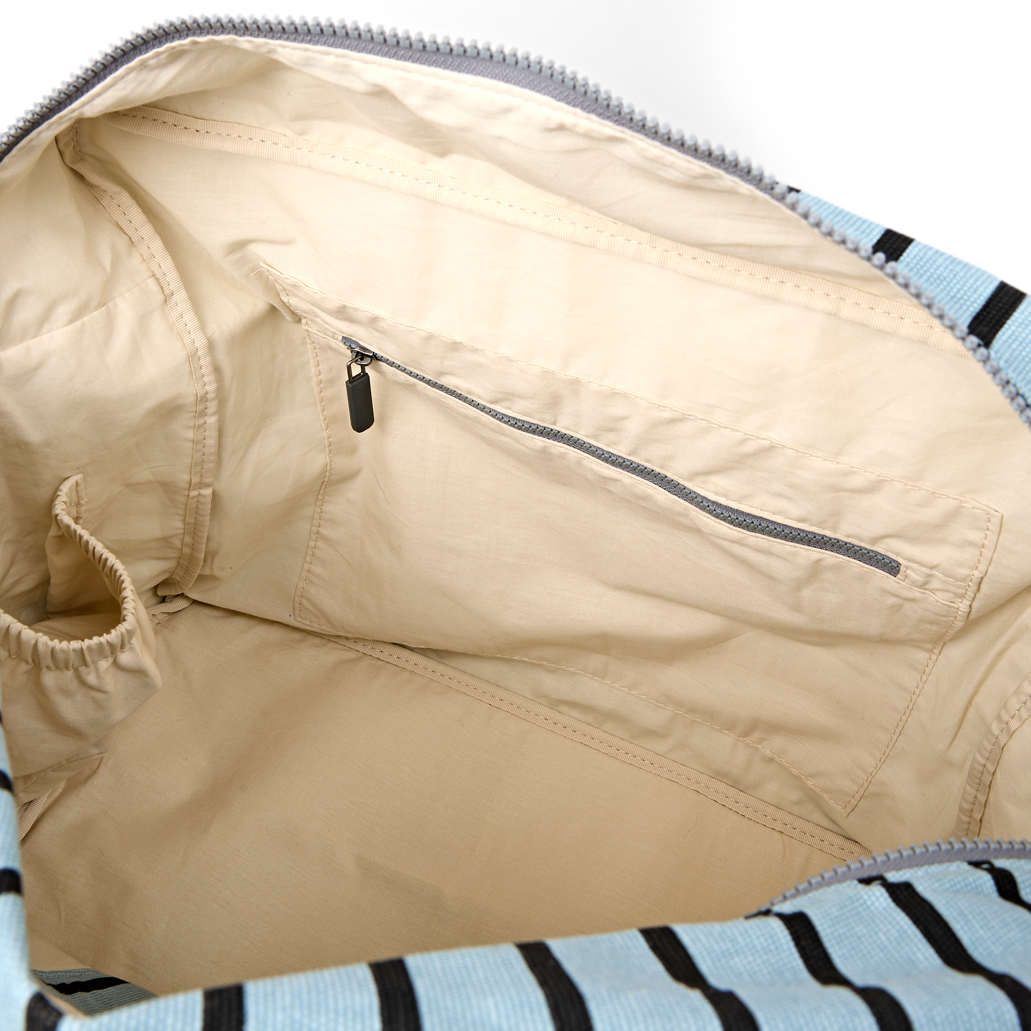 Roka London Sloane skulderveske Medium Blue Stripe bomull