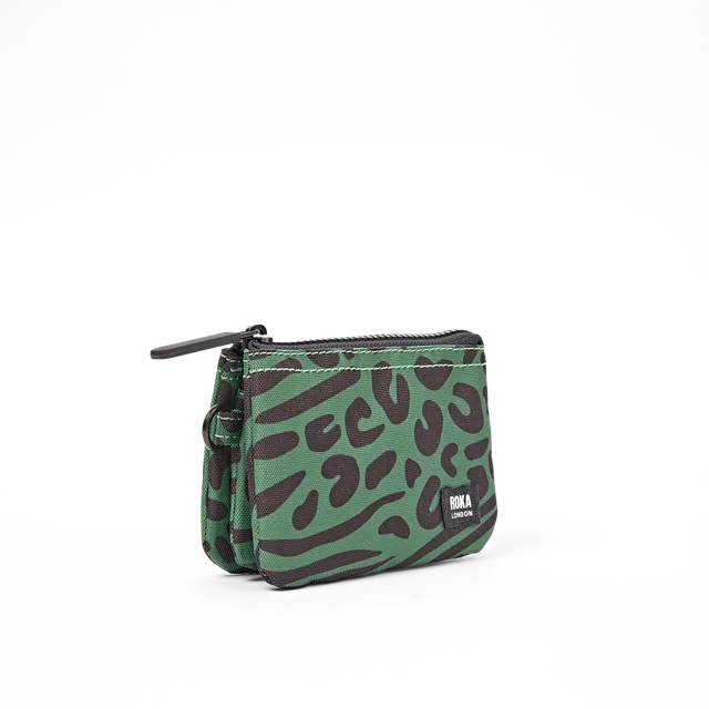 Roka London Carnaby lommebok Small Mixed Animal Artichoke vannavvisende