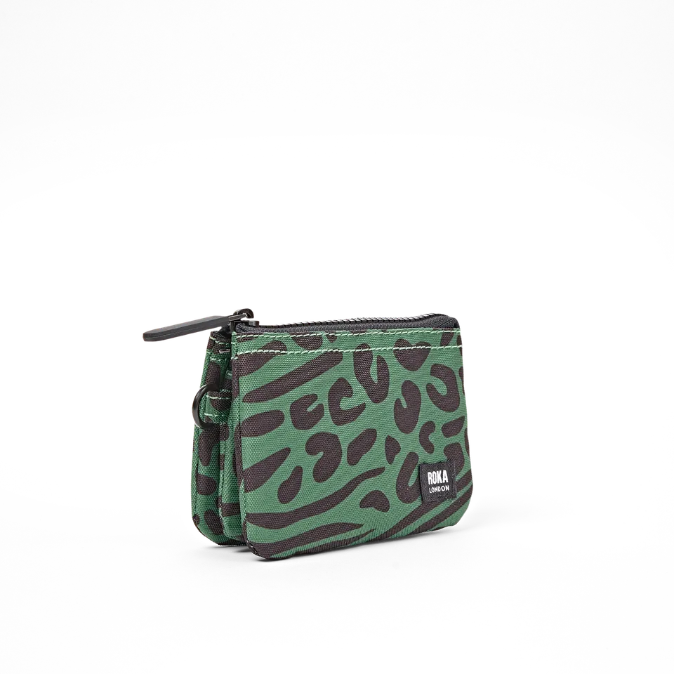Roka London Carnaby lommebok Small Mixed Animal Artichoke vannavvisende