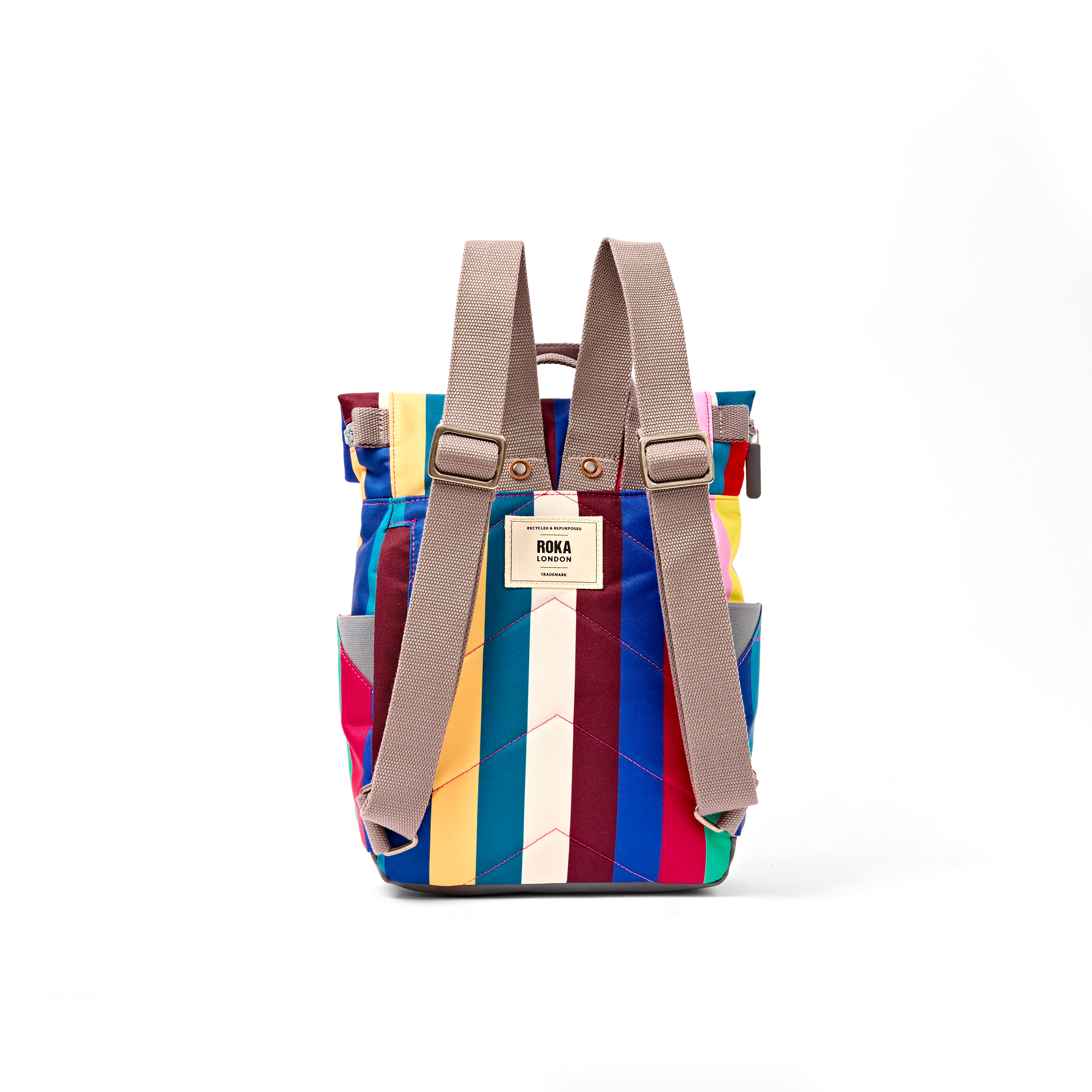 Roka London Canfield Stripe roll top ryggsekk 16 liter