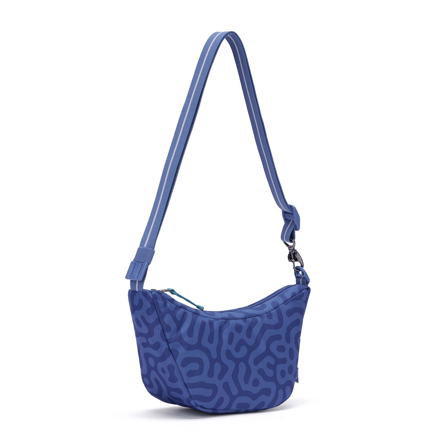 Pacsafe GO Lunar crossbody cerulean blue tyverisikker