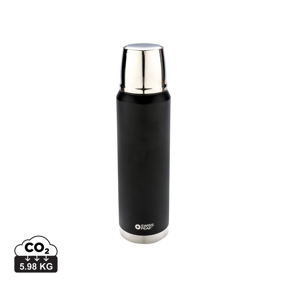 Swiss Peak Elite termos 1 liter svart kobberisolert
