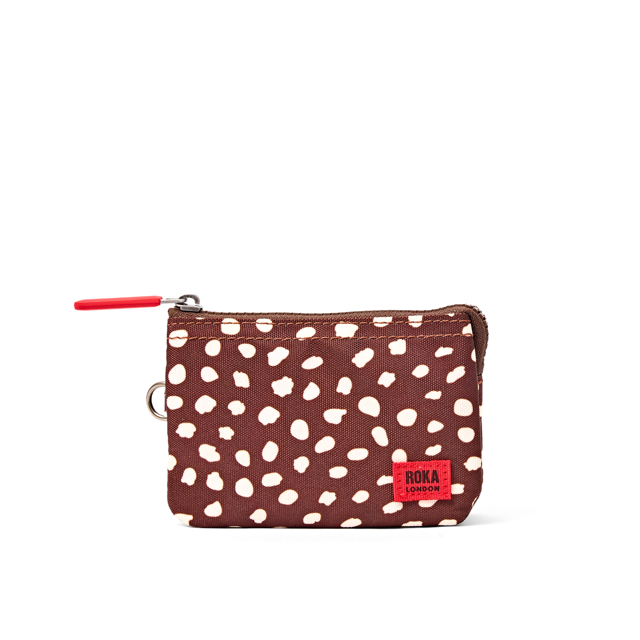 Roka London Carnaby lommebok small brown dot resirkulert