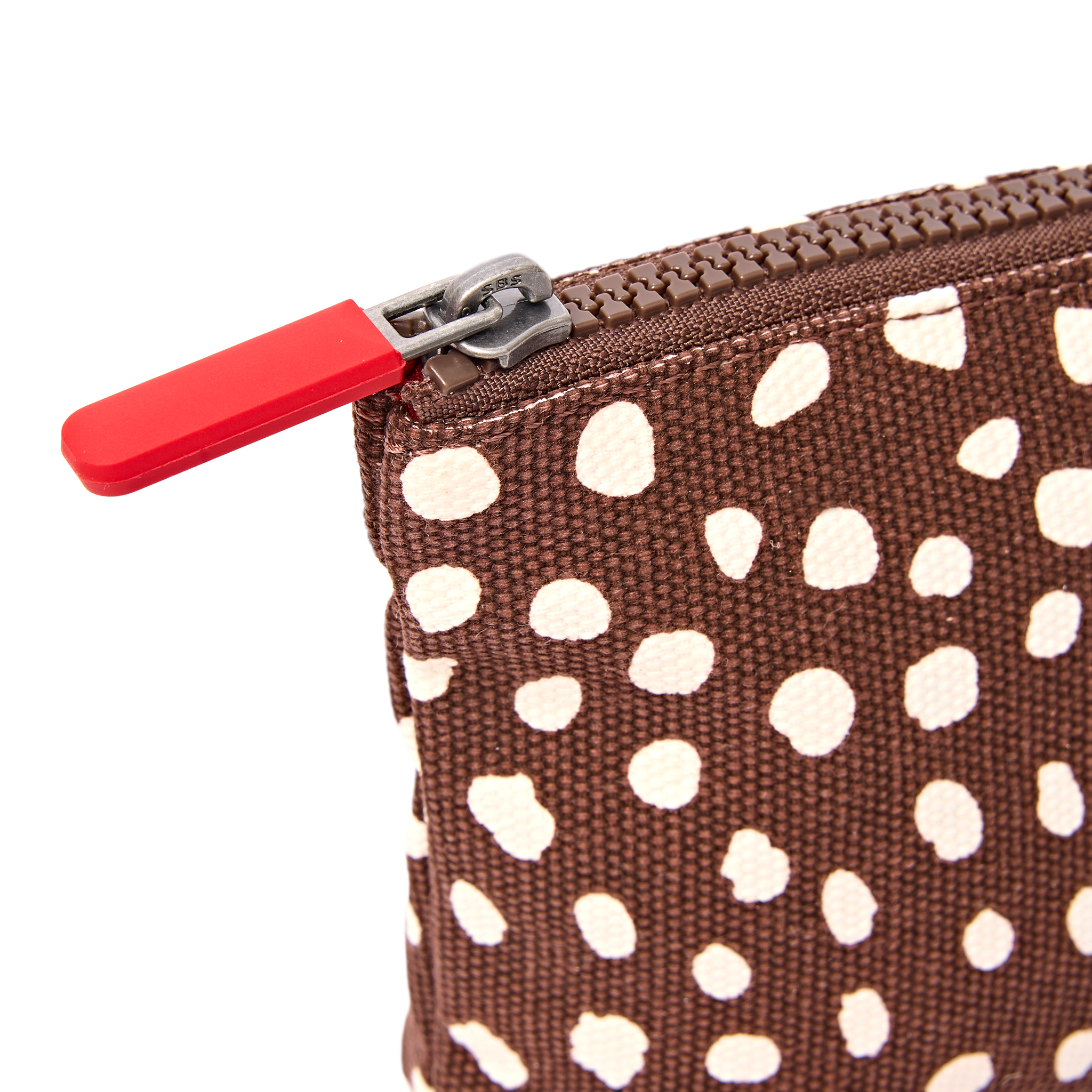 Roka London Maida Vale pouch brown spot bomull