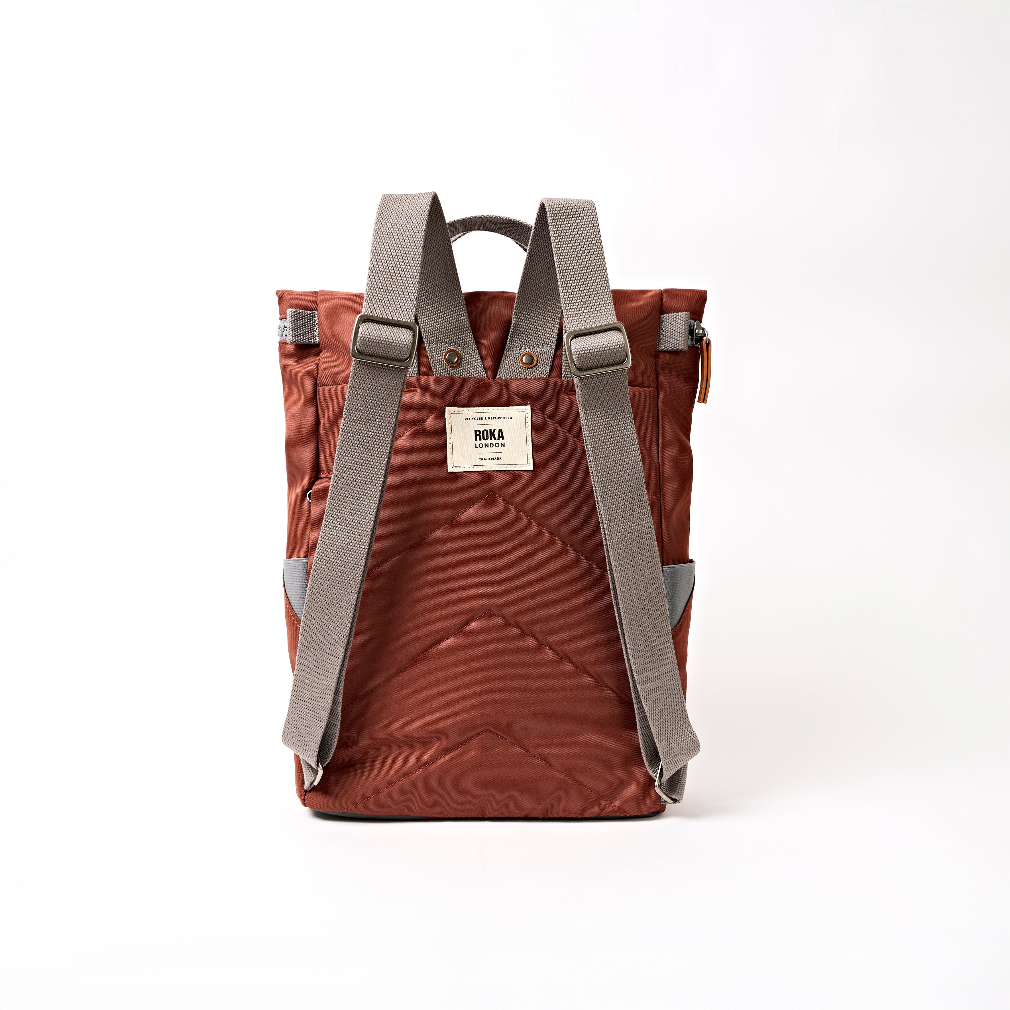 Roka London Finchley ryggsekk Henna rolltopp