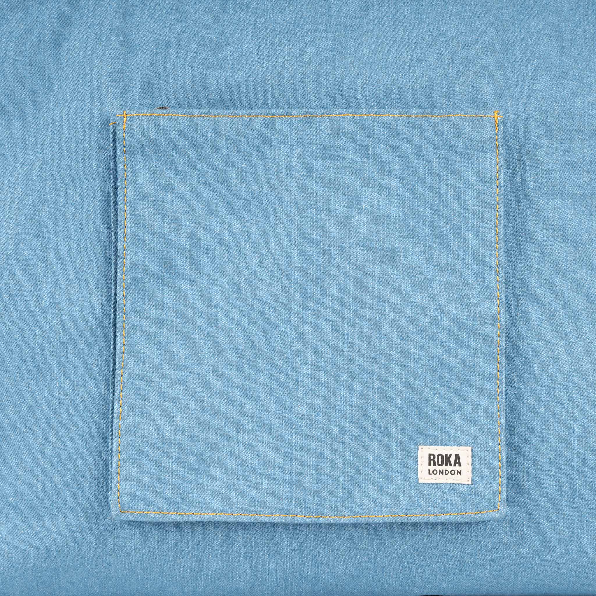 Roka London Portobello Large tote light wash denim 19L