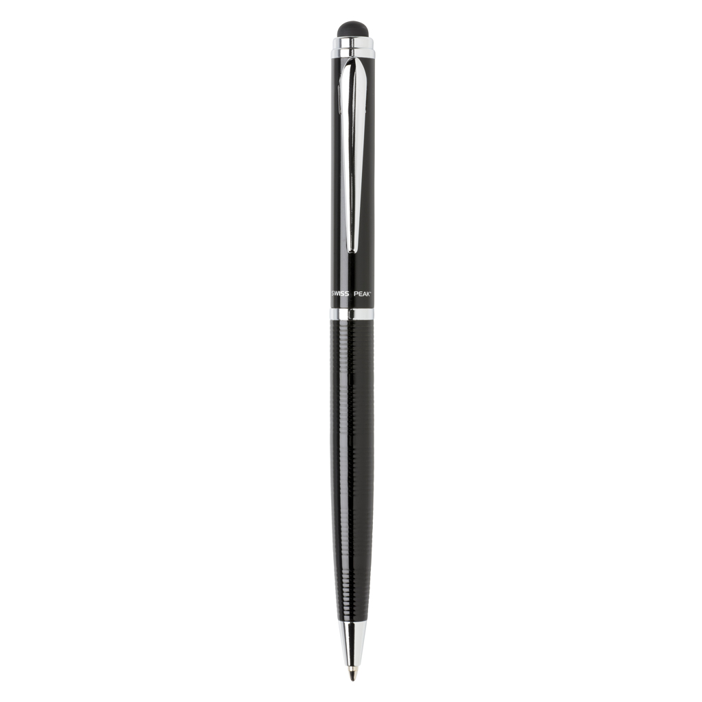 Swiss Peak Deluxe stylus kulepenn svart blått blekk