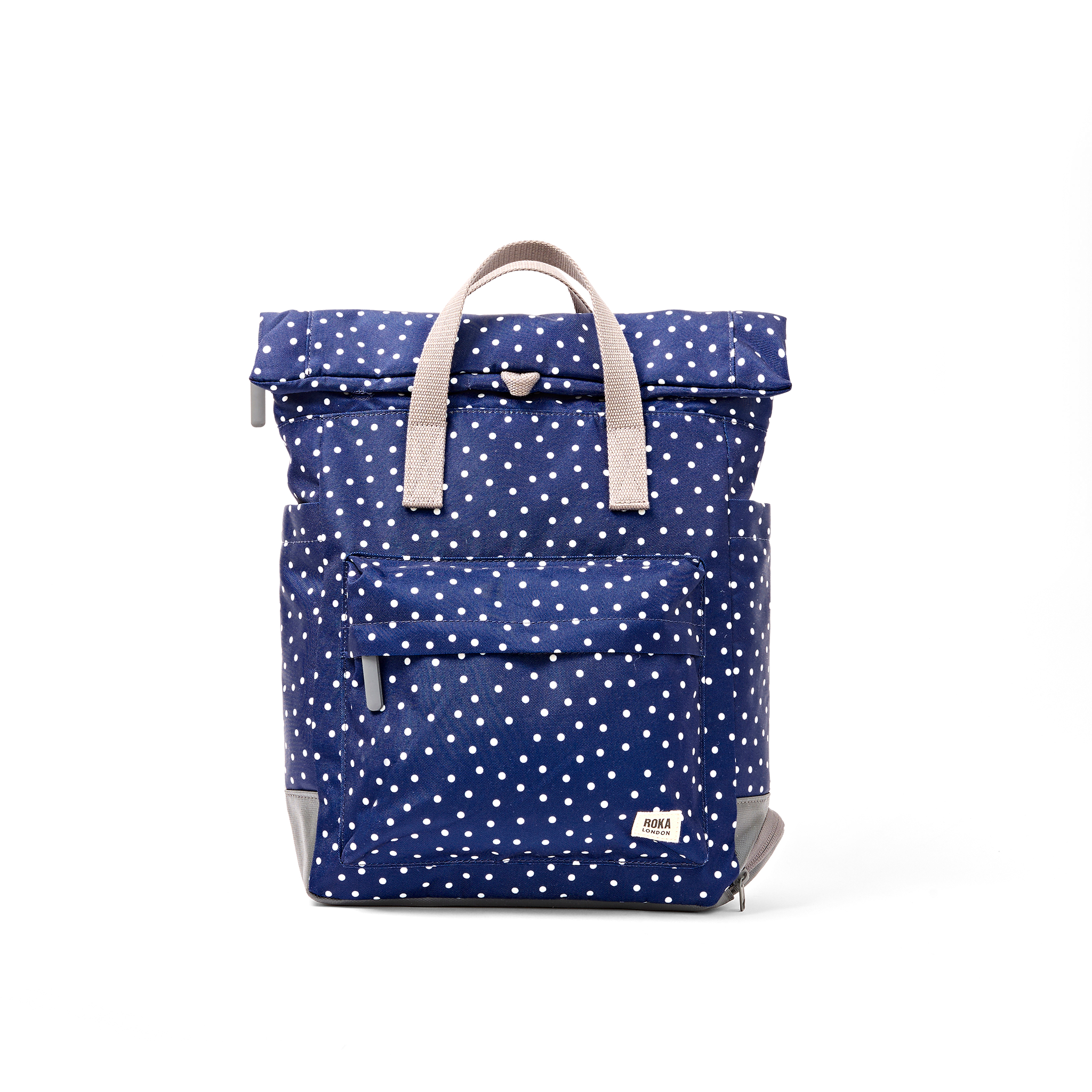 Roka London Bayswater Medium ryggsekk Navy Polka 14,6 l