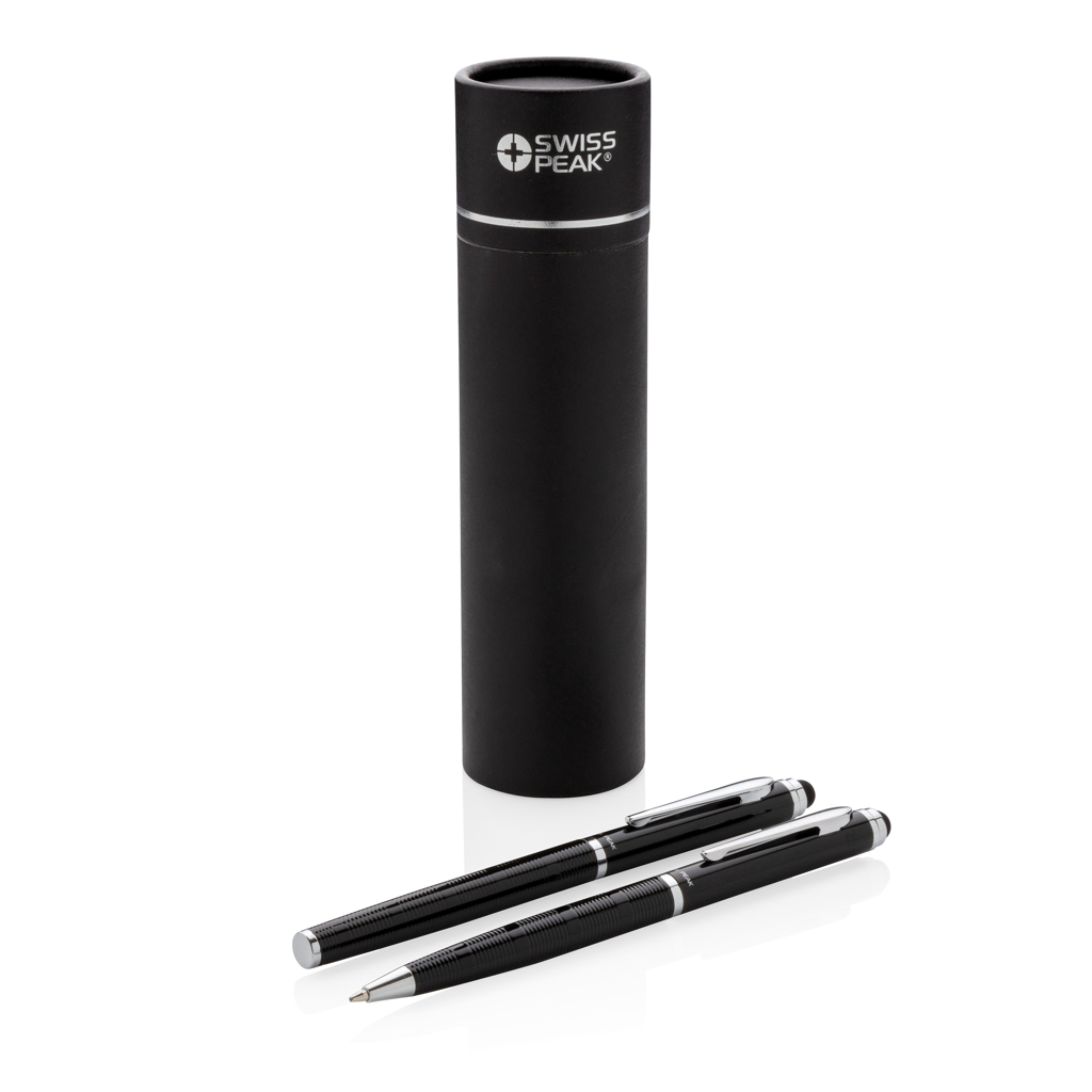 Swiss Peak Deluxe pennsett svart med stylus