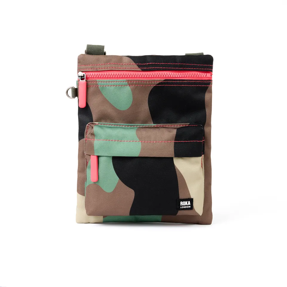 Roka London Chelsea skulderveske vintage camo 0,6 l