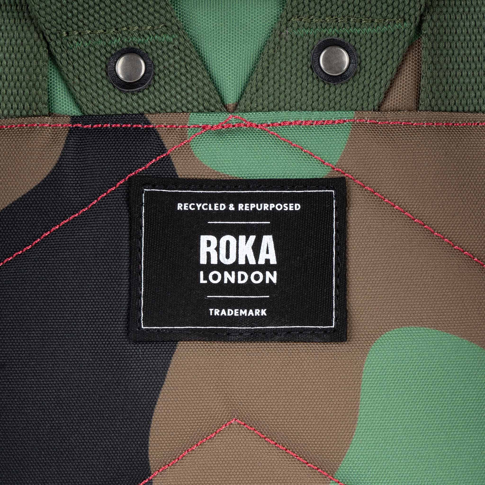 Roka London Canfield Roll Top ryggsekk vintage camo M 16,4L