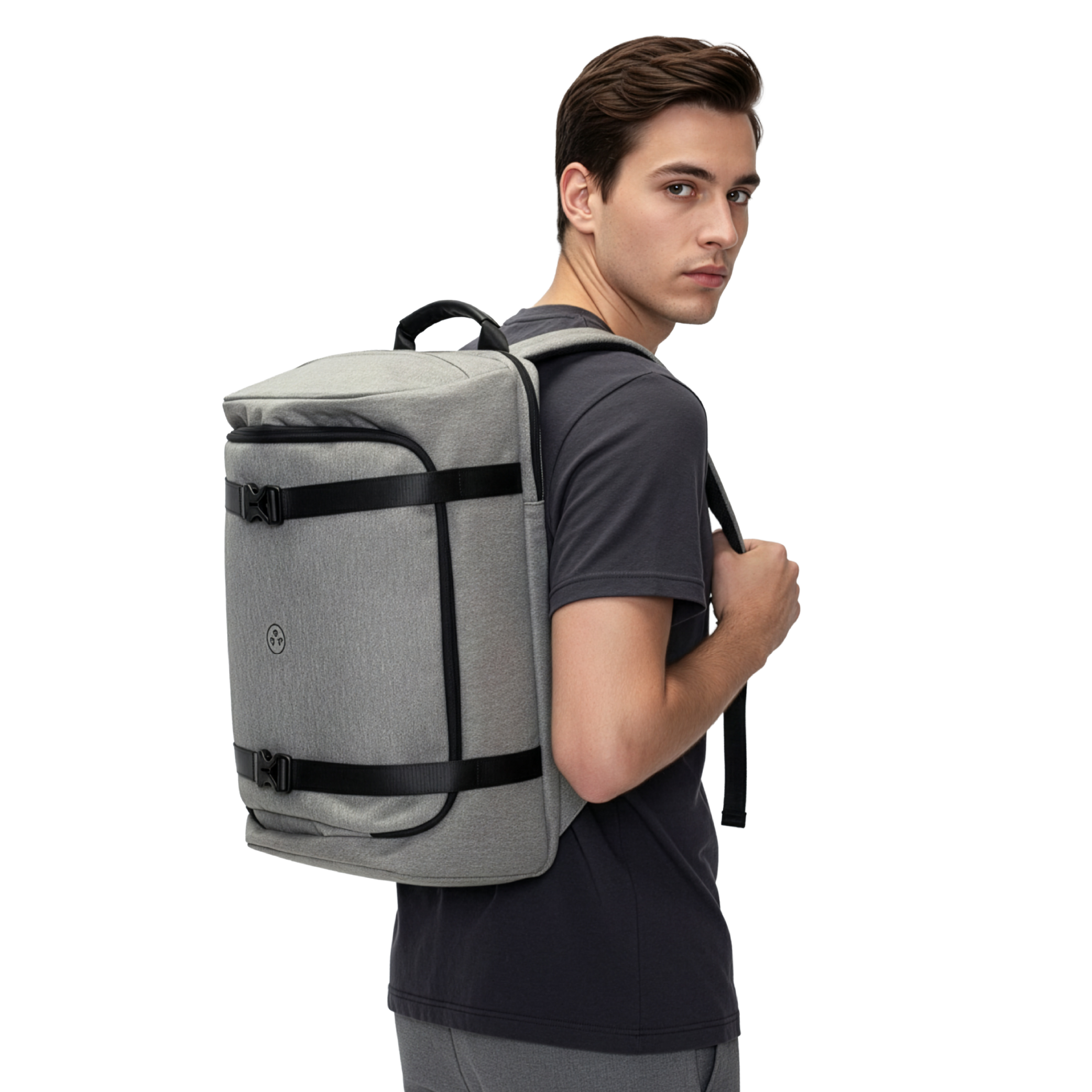 KIWEE Daily ryggsekk lys grå melert 20L laptop 15"