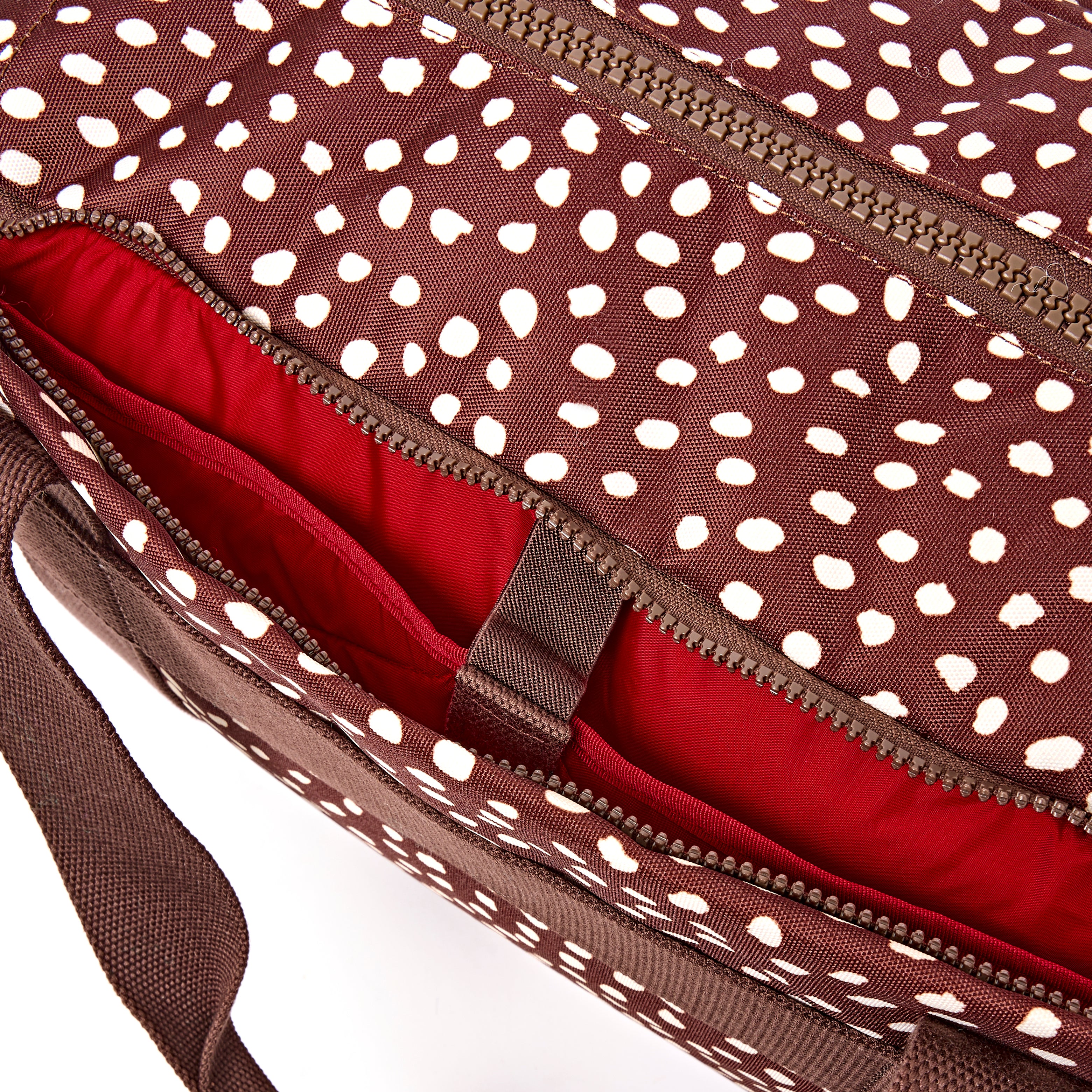 Roka London Gatwick duffelbag brown dot small vanntett