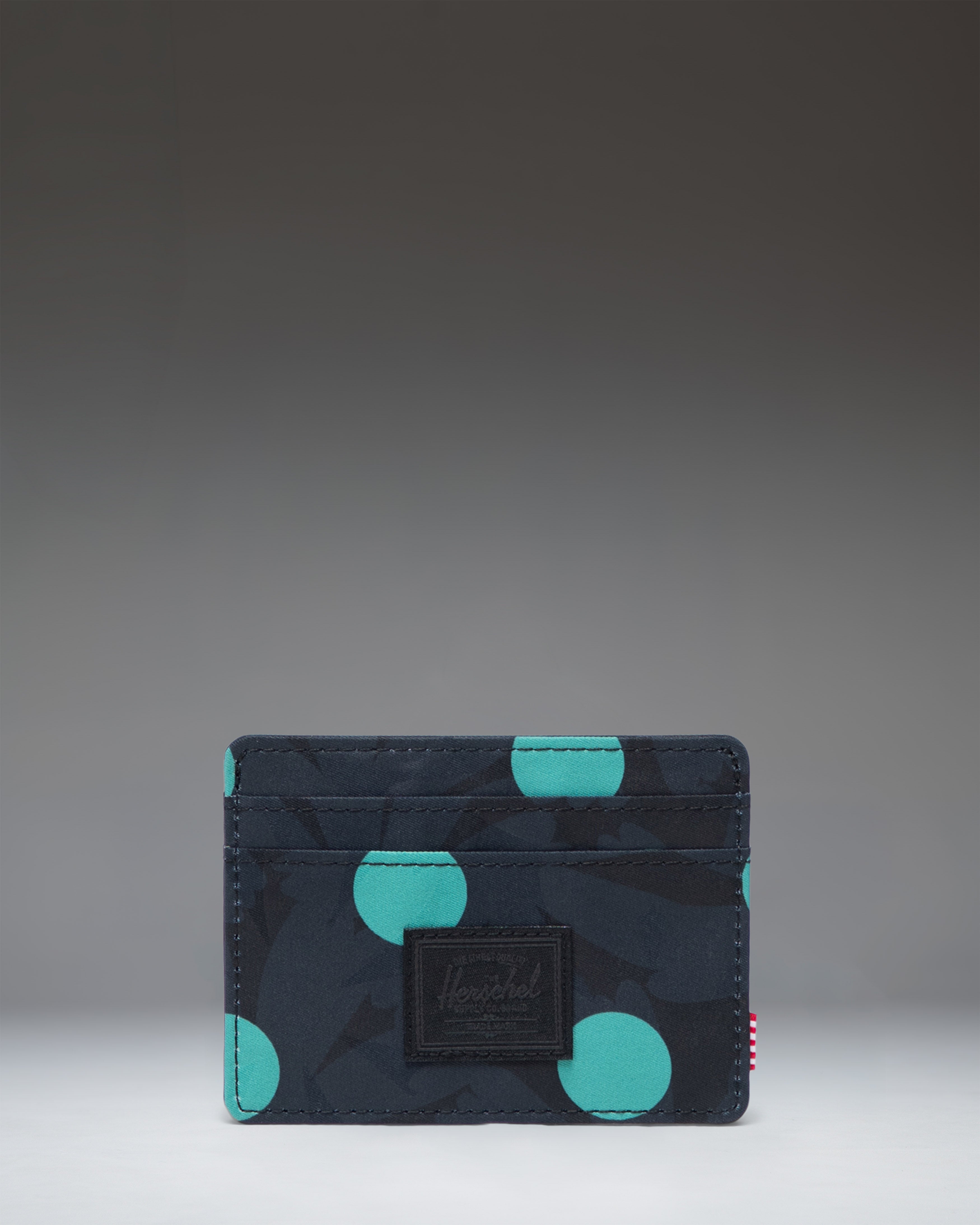 Herschel Charlie kortholder Polka Dot Black Tonal slank