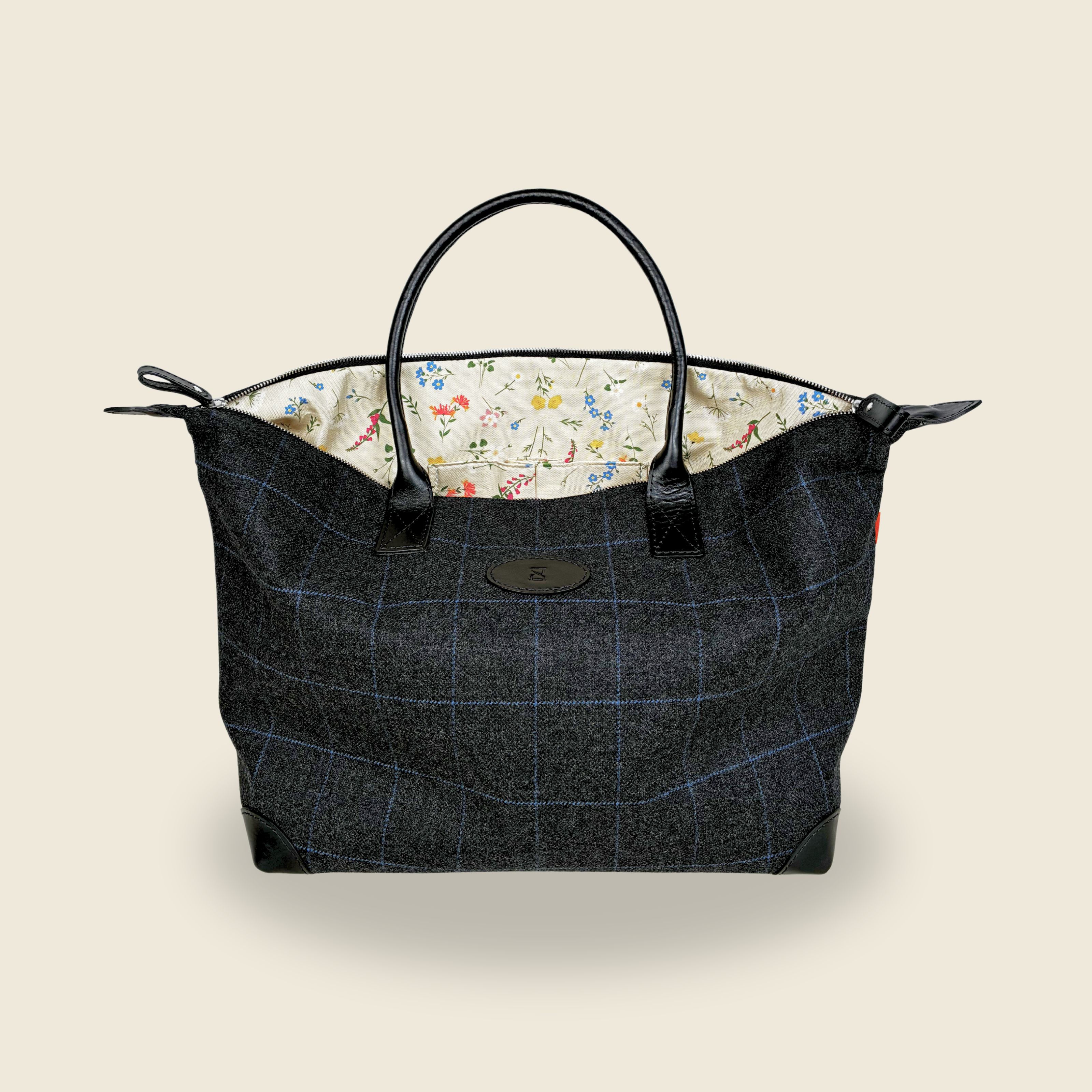 Chapman Tweed Bag helgeveske tweed blomsterfôr