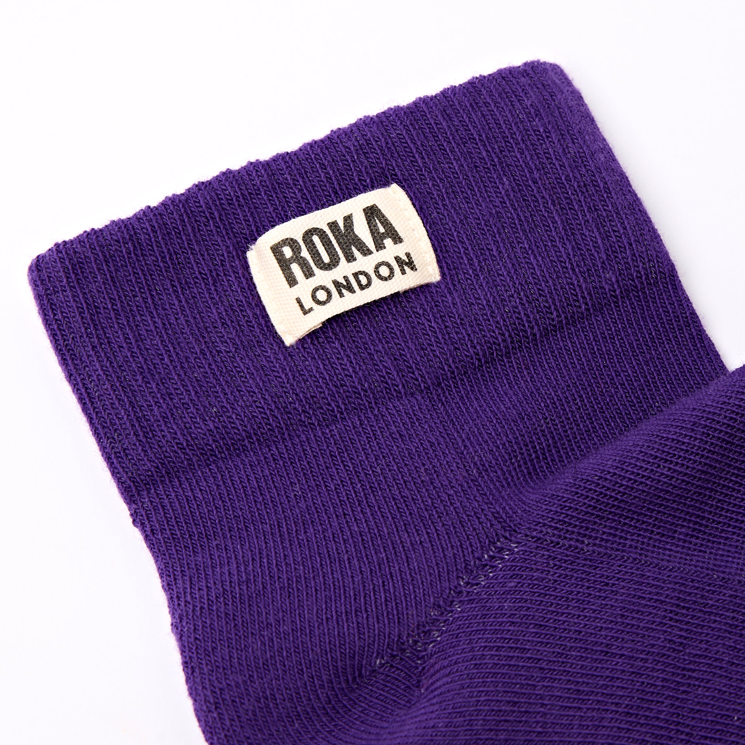 Roka London Wembley ankelsokker Purple 36–42 økologisk bomull