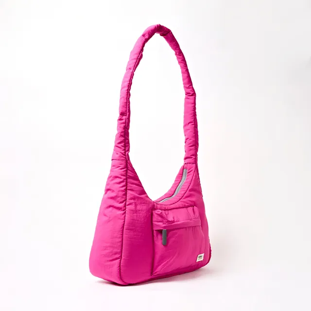Roka London Belsize Very Berry skulderveske Medium vattert