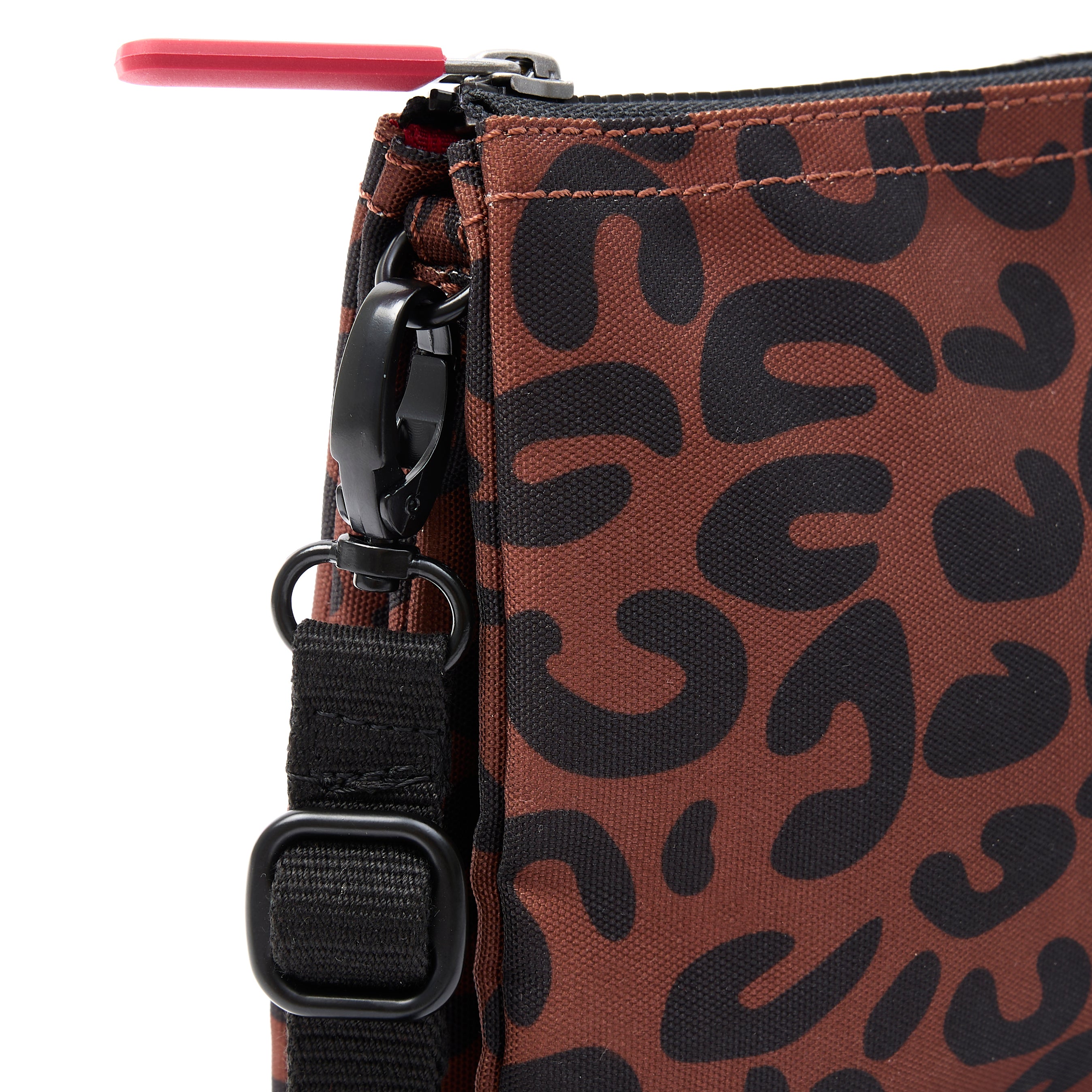 Roka London Carnaby XL crossbody Leopard 3-delt clutch