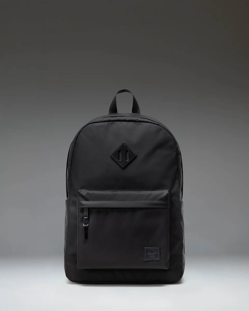 Herschel Heritage Backpack Premium Classic ryggsekk svart skinn